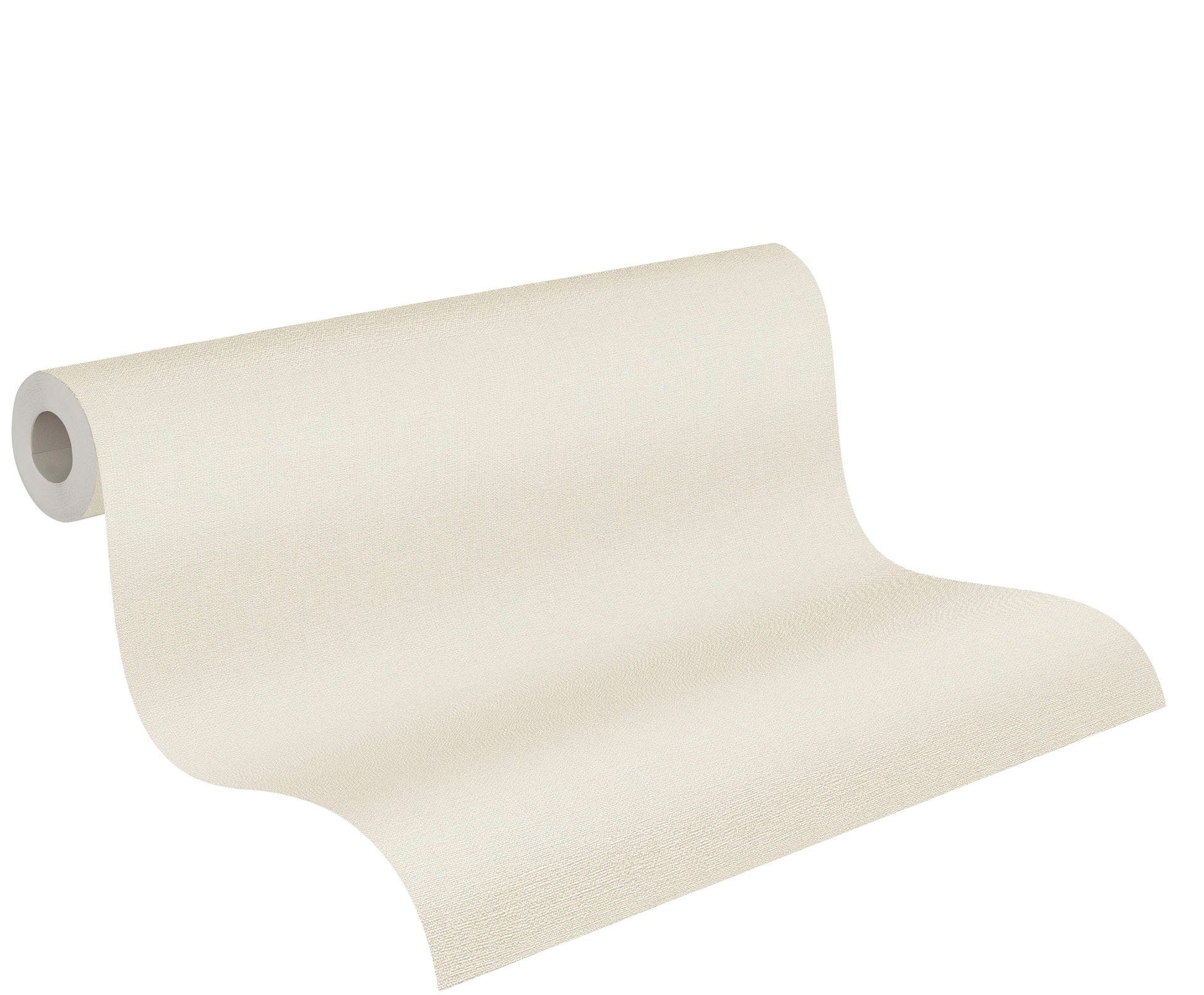 St), leicht strukturiert, A.S. nachhaltig PVC-Frei Natural Living Beige matt, umweltfreundlich Vliestapete Tapete skandinavisch (1 Leinwandoptik, Création