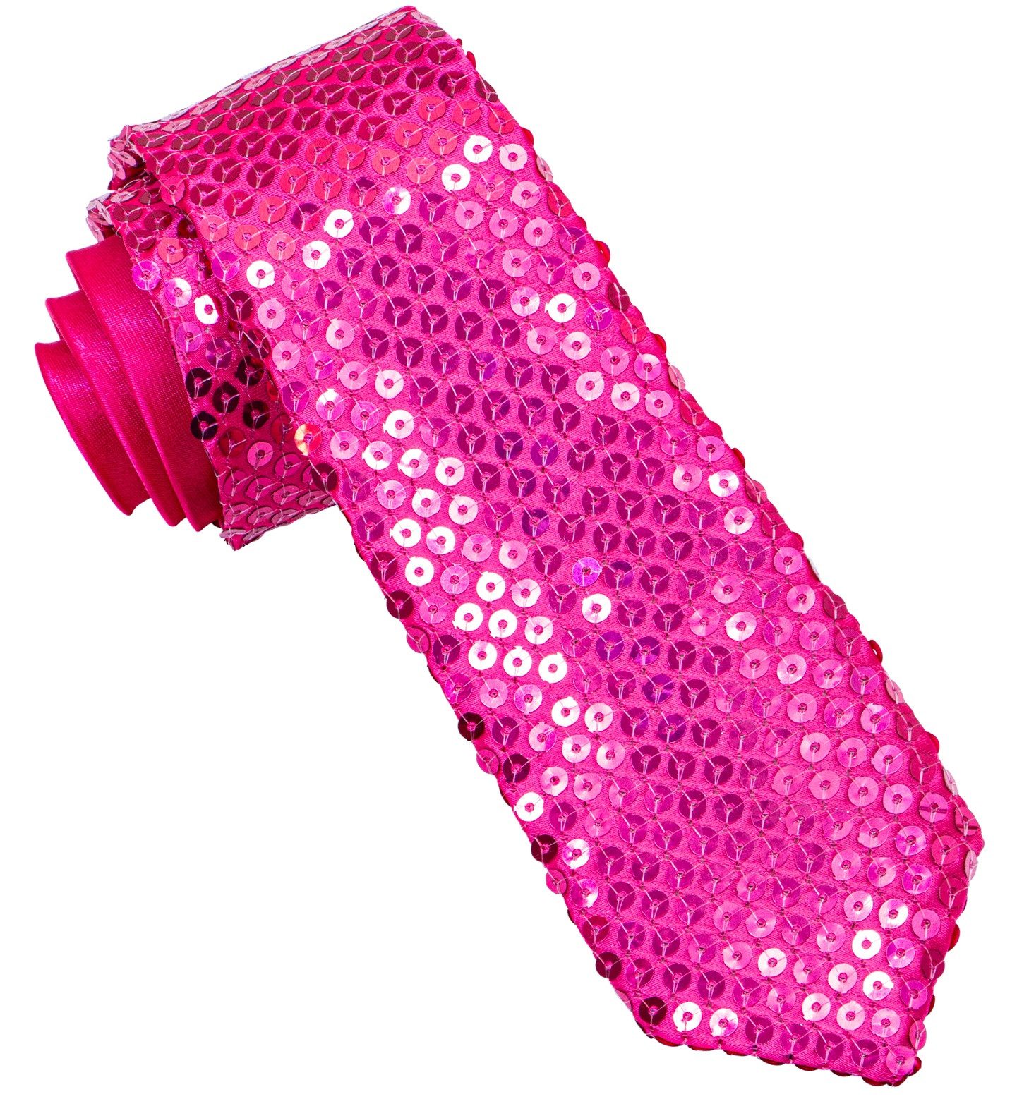 Kostüm Glitzer Pailletten Krawatte zum Show Kostüm, Pink