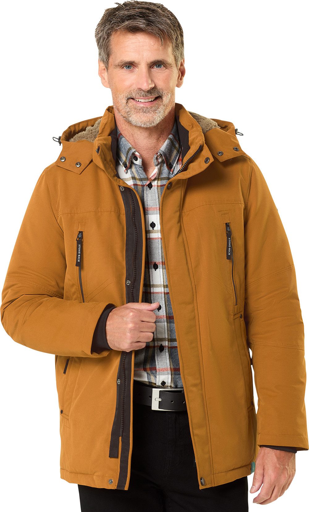 Stone Rich Parka Praktisch abnehmbare Kapuze – Bild 3 von 5