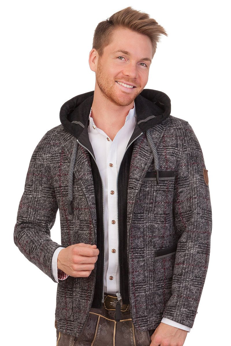Almgwand Outdoorjacke Trachtenjacke Herren - SCHILLING - grau
