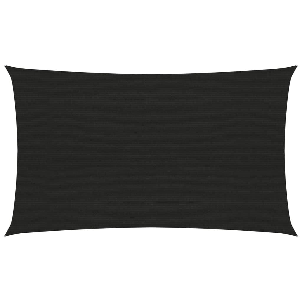 Sonnensegel Sonnensegel 160 g m² Schwarz 3x6 m HDPE Beschattung Rechteck