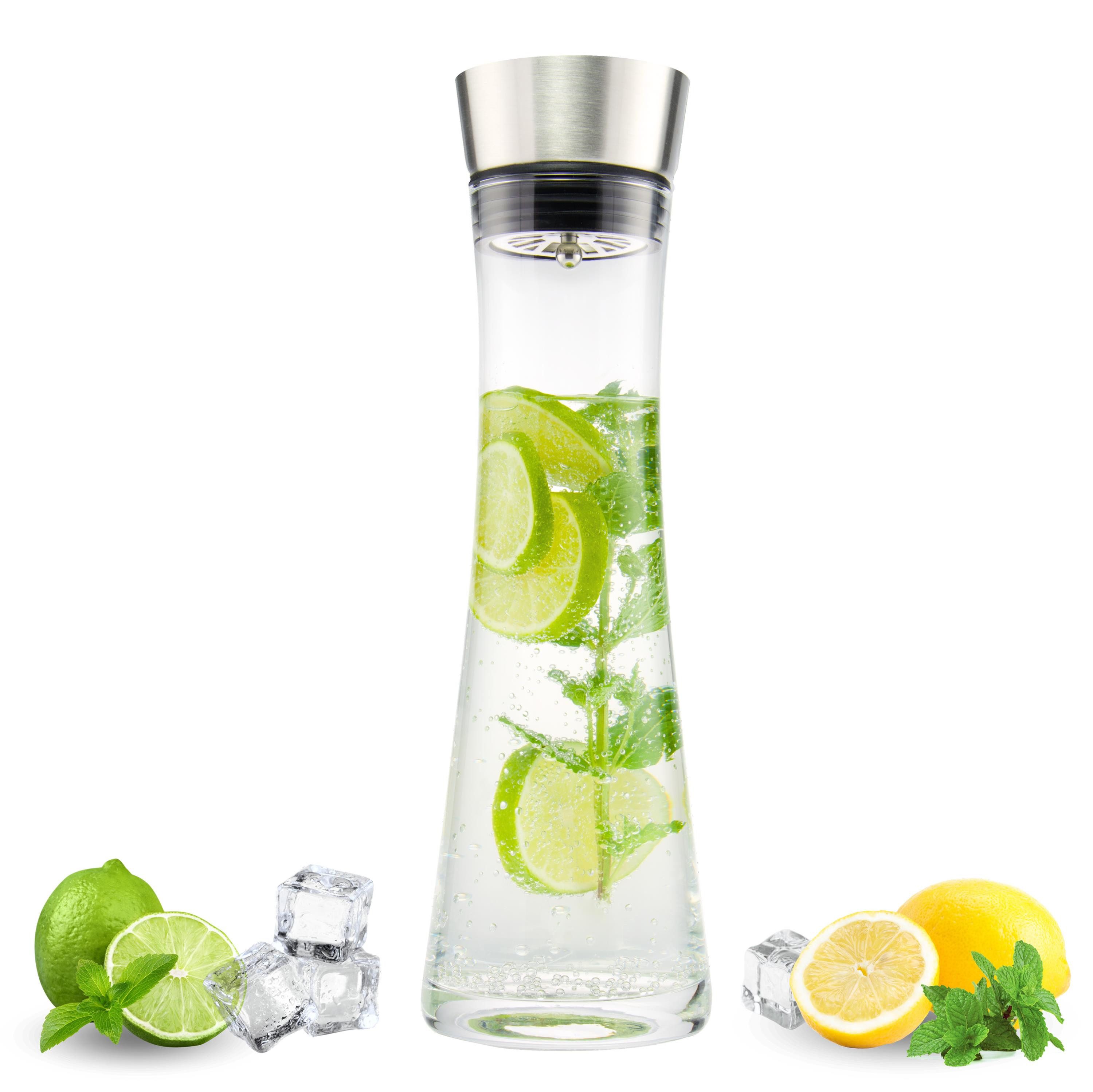 bremermann Karaffe Glaskaraffe SVEA 1,2 Liter mit Edelstahlausgießer