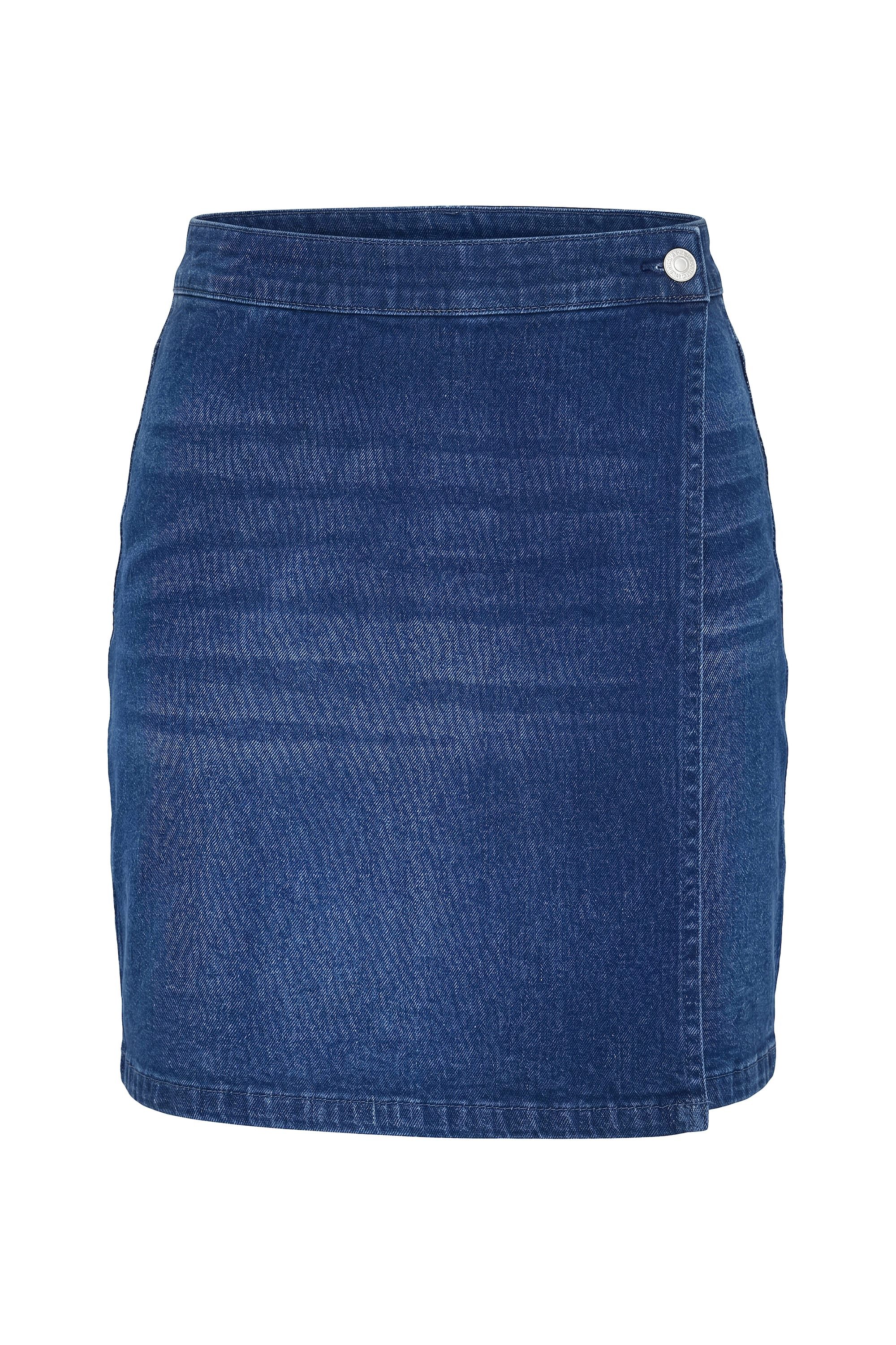 Angel of Style 5-Pocket-Jeans Jeans-Skort vorne halb wie ein Rock 5-Pocket
