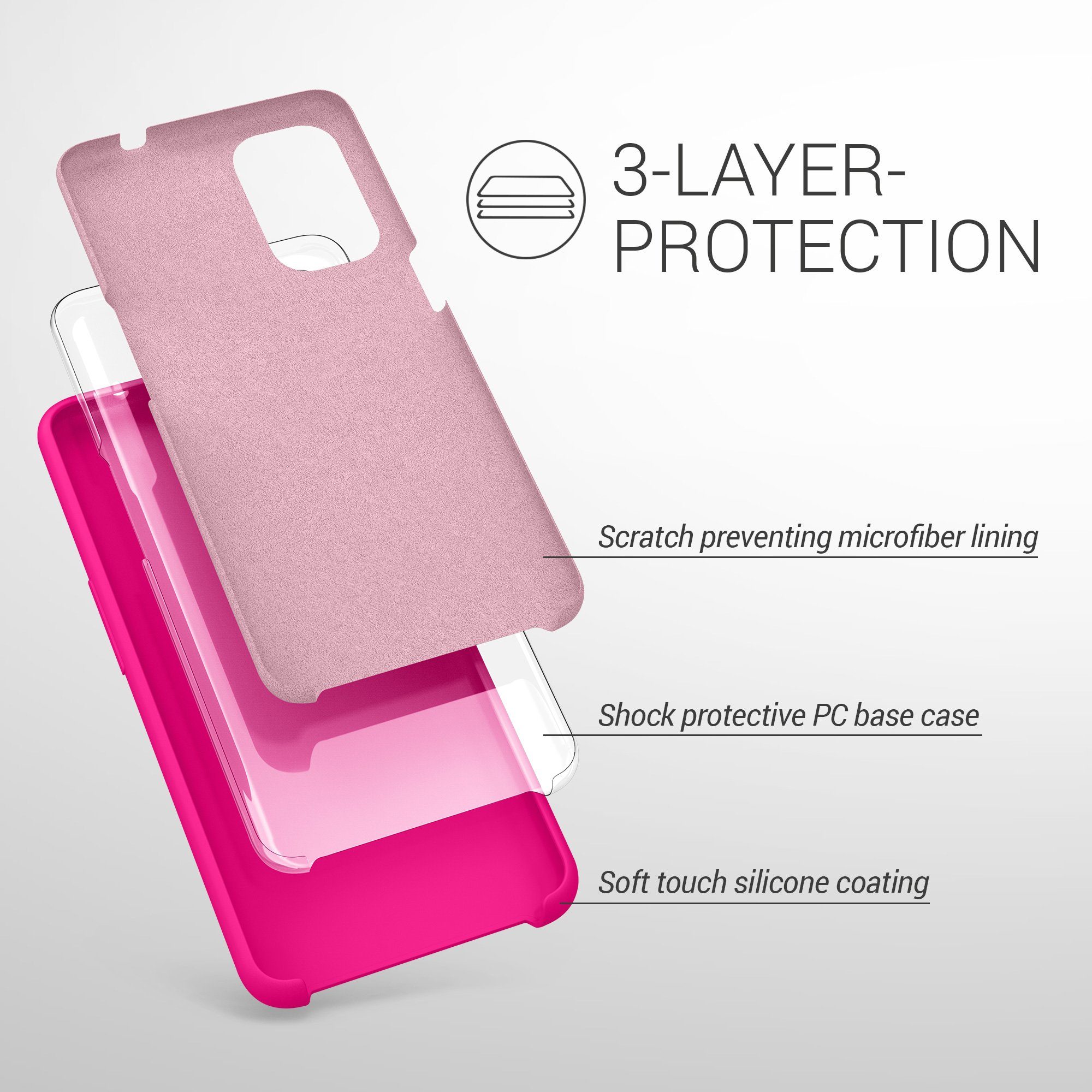 kwmobile Handyhülle Handyhülle für Oppo Find X3 Lite Hülle, Weiches Handy Silikon Case - Schutzhülle Cover