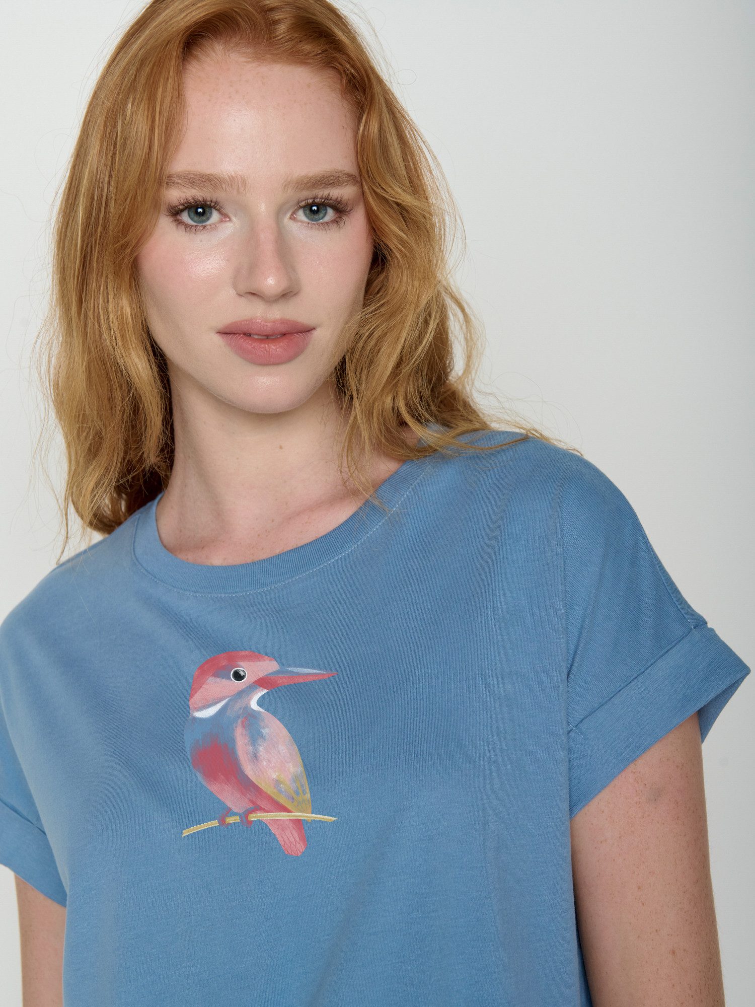 GreenBomb T-Shirt Loony Bird Look (1-tlg., 1) Rundhalsausschnitt, Bio-Baumwolle, GOTS Zertifiziert