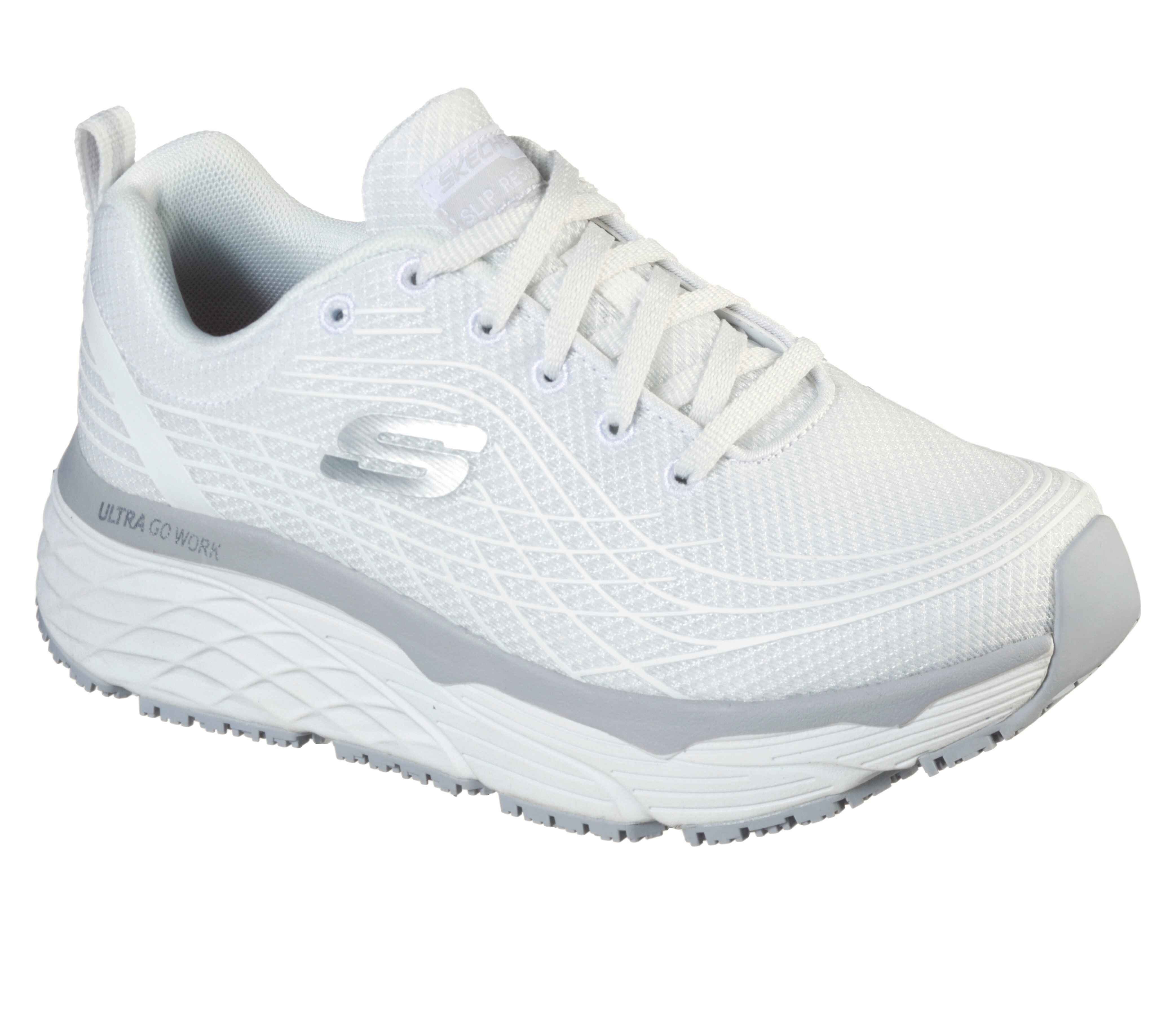 Skechers MAX CUSHIONING ELITE SR - Maximaler Komfort und Sicherheit - Damen Berufsschuh Nach EN ISO 20347:2022 (OB FO SR) - Memory Foam-Einlegesohle