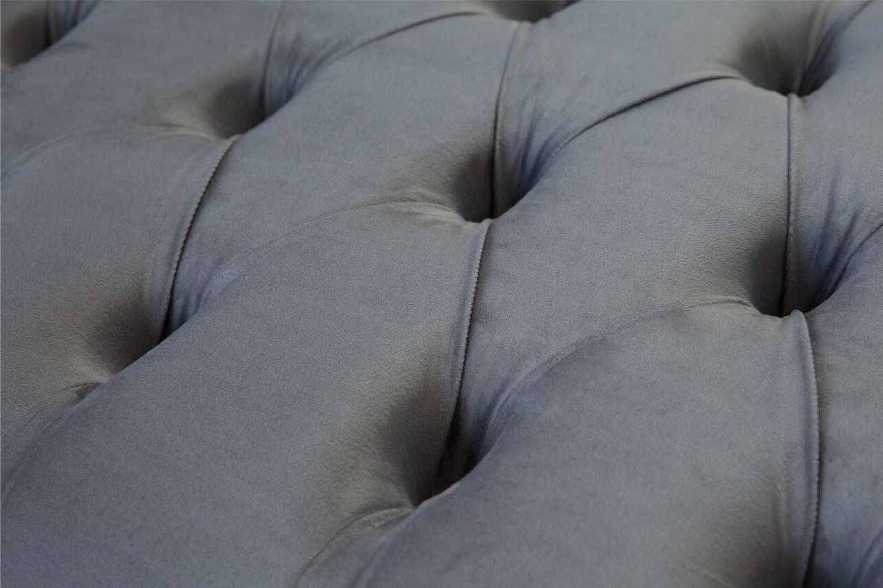 Sessel Sessel Grau, JVmoebel In Textil Couch Europe Sofa Lounge Stoff Sofas Made Couchen Chesterfield