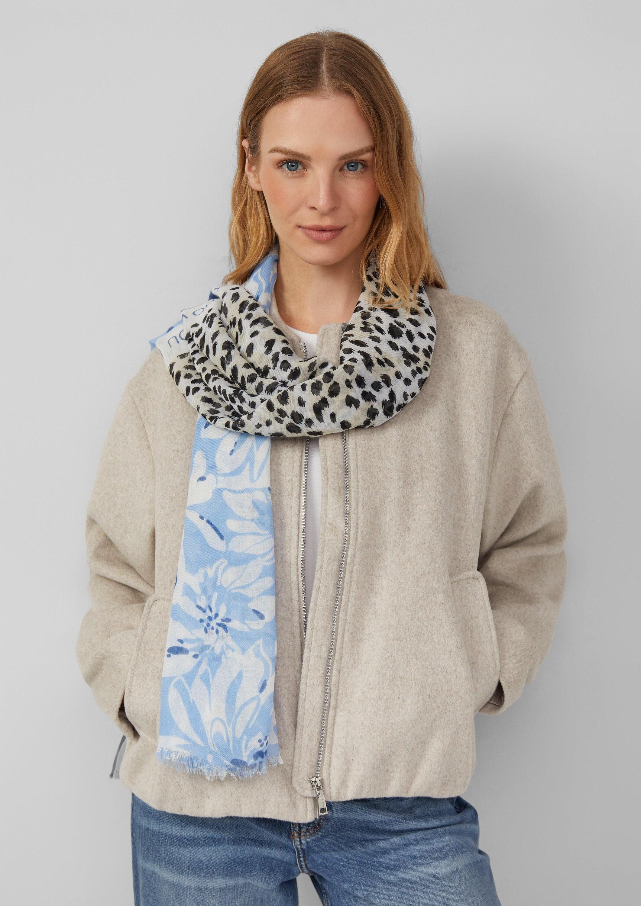 s.Oliver Schal Tuch, Schal mit Artwork-Print günstig online kaufen