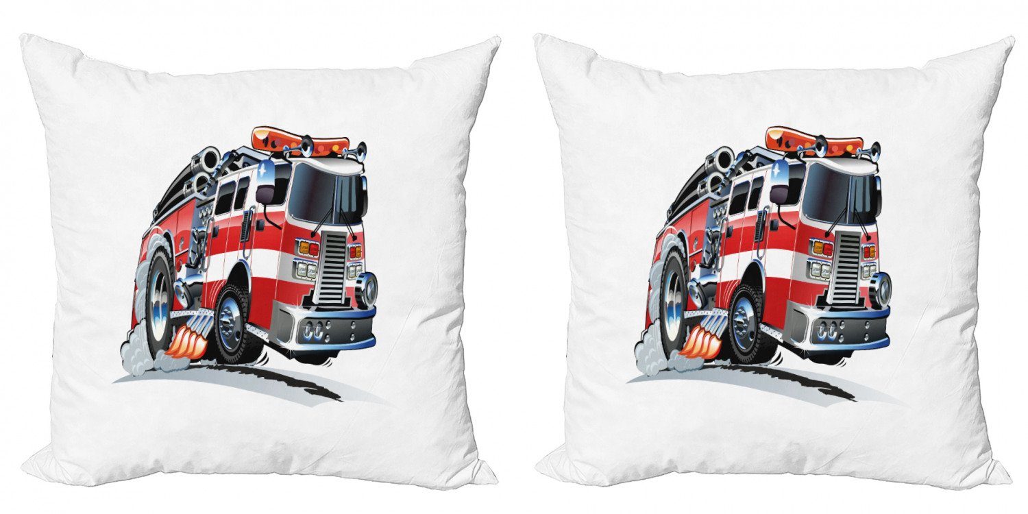 Sorgfältig ausgewählt Kissenbezüge Modern Digitaldruck, Doppelseitiger Abakuhaus (2 Accent LKW Stück), LKW Feuerwehr