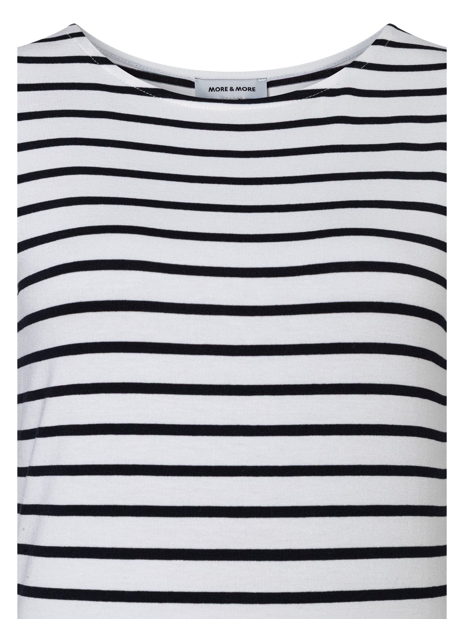 MORE&MORE 3/4-Arm-Shirt softes Basic-Streifenshirt, 3/4 Arm