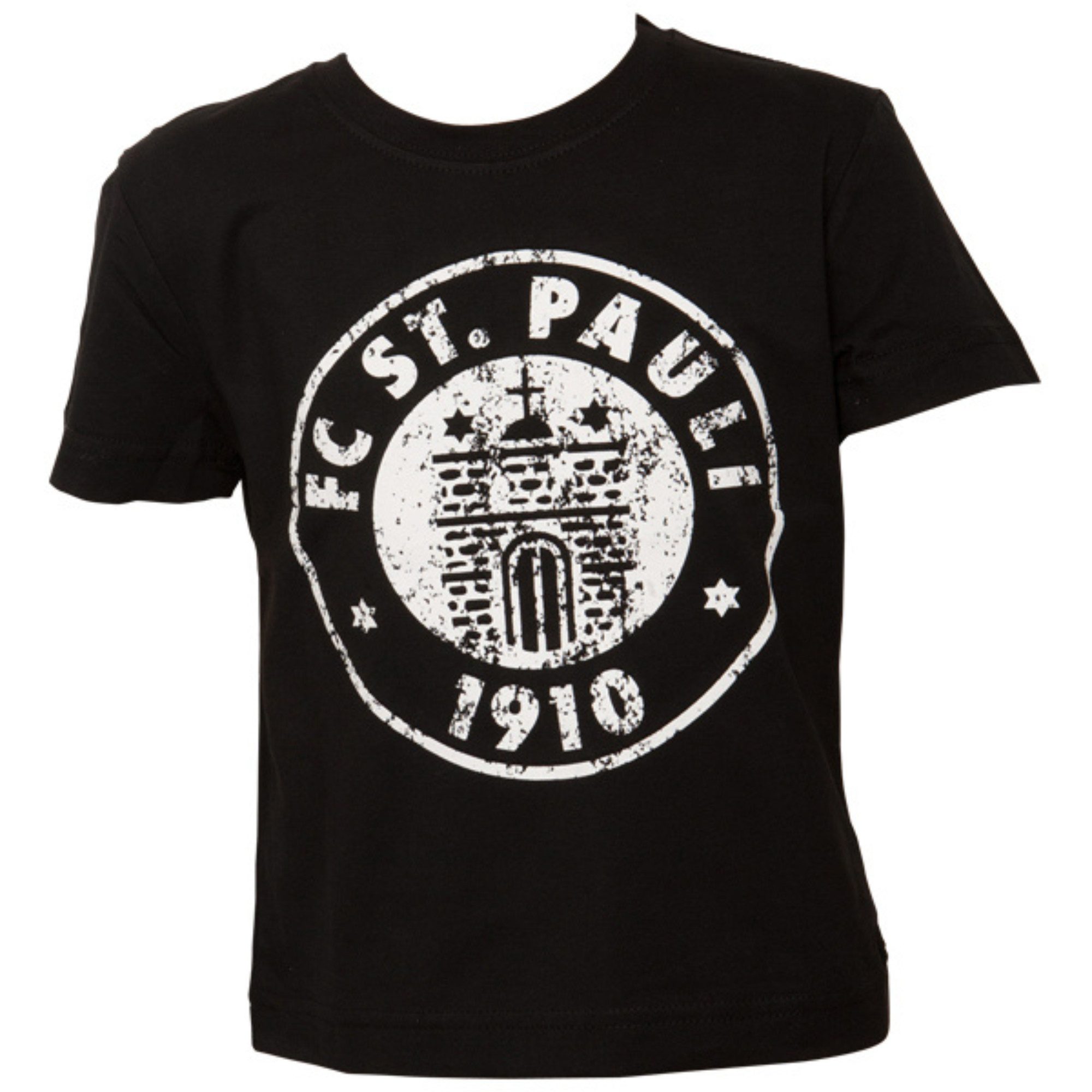 FC St. Pauli Print-Shirt FC St. Pauli - Kinder T-Shirt Logo Schwarz-Weiß