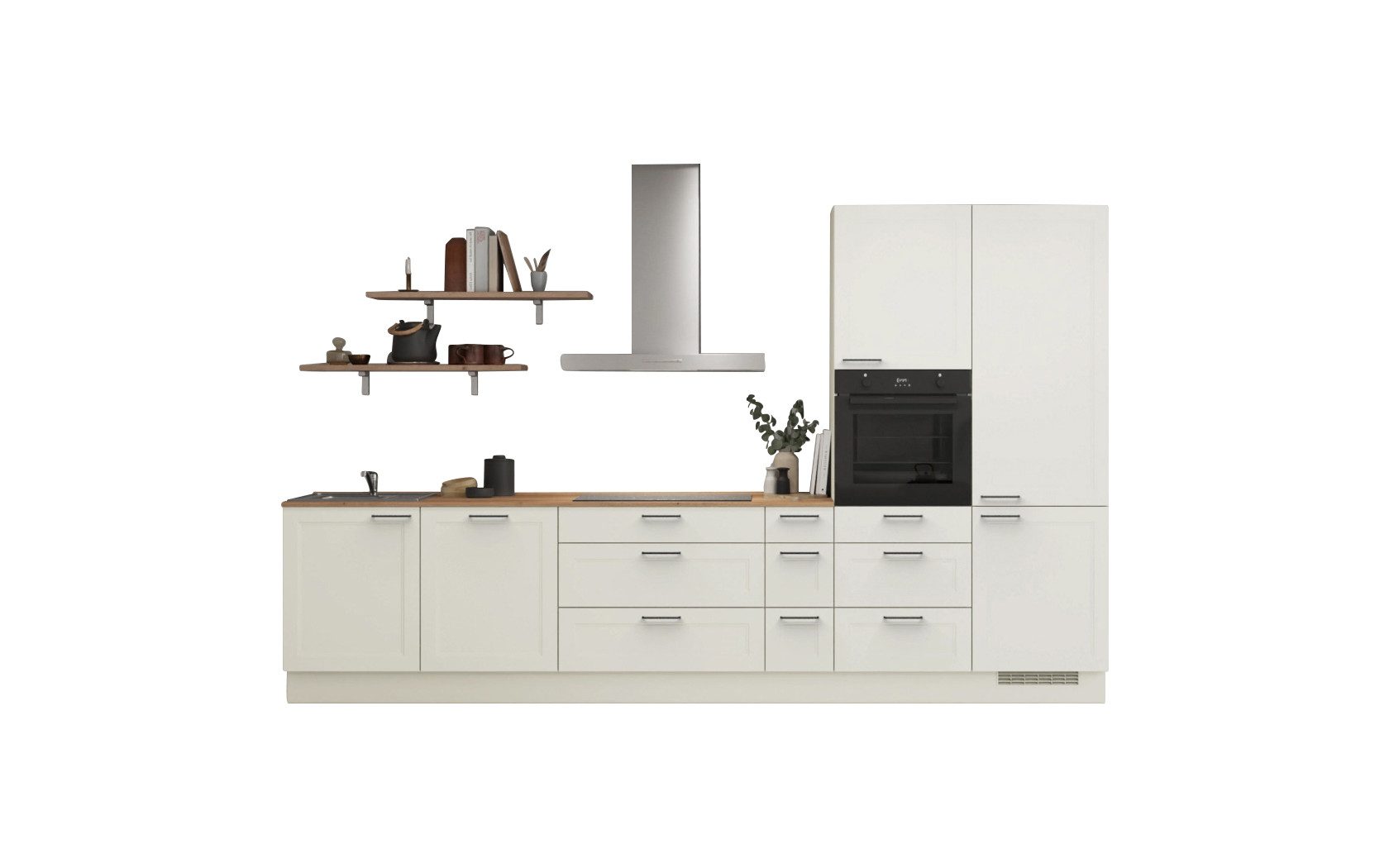 nobilia® Küchenzeile Lisa, individuell anpassbar, gratis Küchenplanung mit Profis, (Breite 360 cm), vormontiert, wahlw. mit E-Geräten, inkl. Lieferung