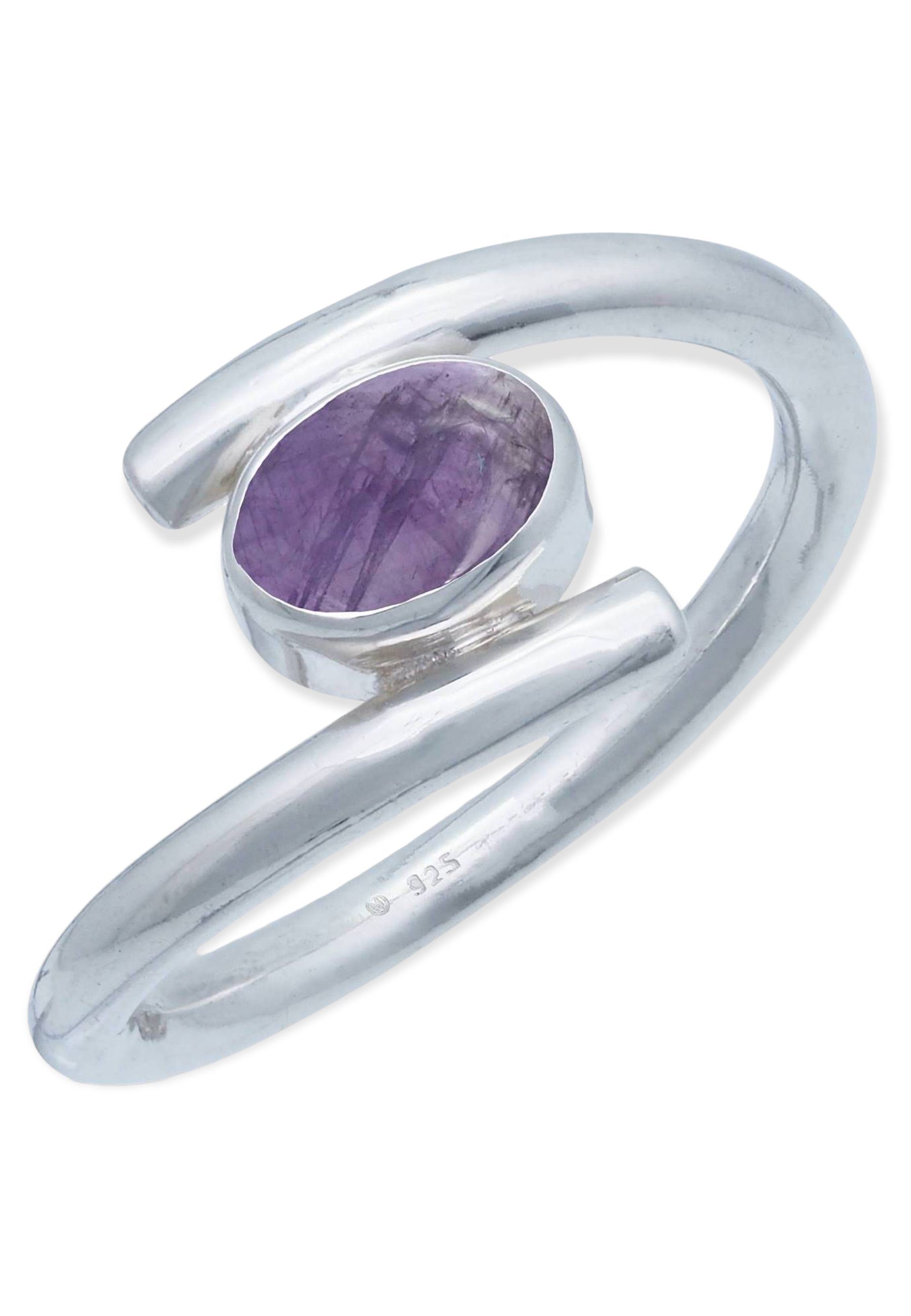 mantraroma Silberring 925er Amethyst Silber mit