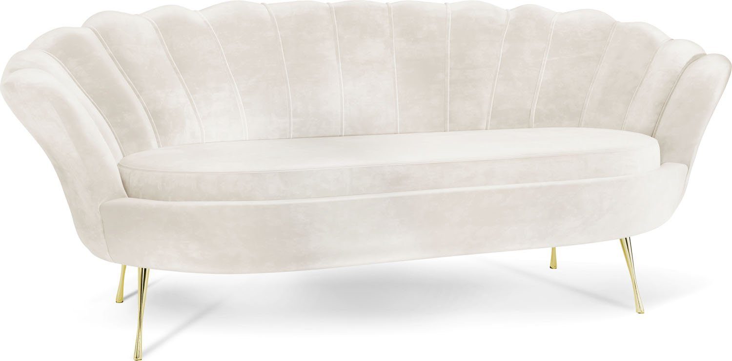 WFL GROUP Sofa Muschel, Samt 3-Sitzer günstig online kaufen