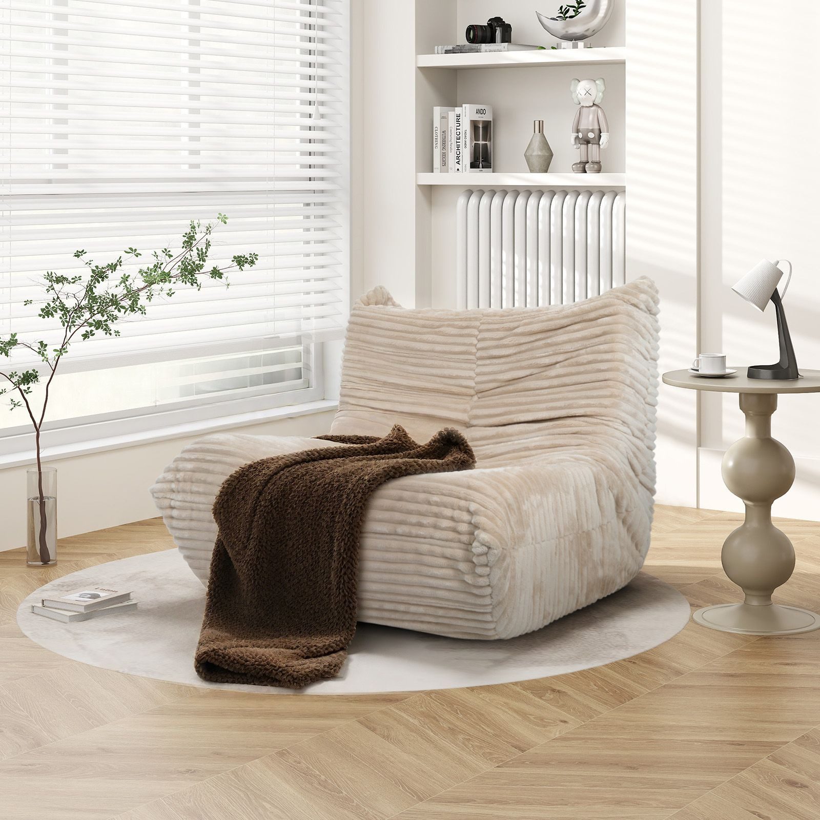 Puluomis Sitzsack XXL Riesen Beanbag Sessel 90 x 100 cm mit 30D Neuschwamm- günstig online kaufen