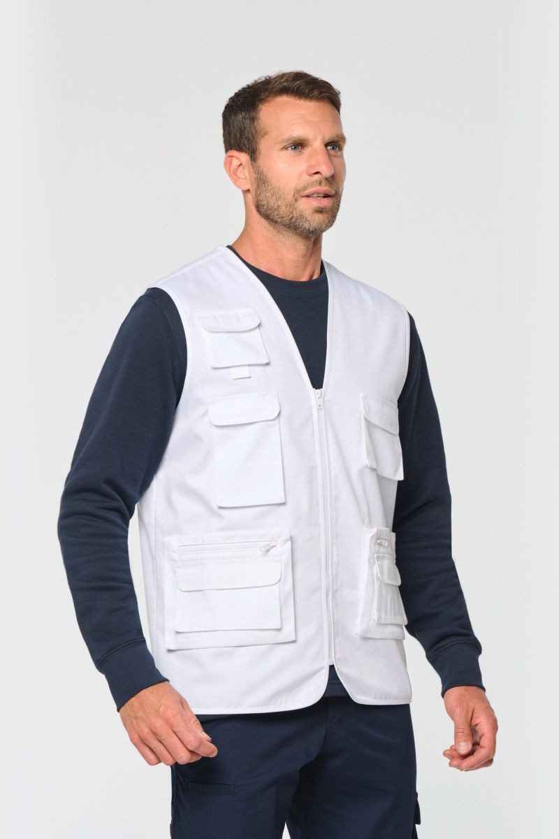 WK. Designed To Work Arbeitsweste Gefütterte Unisex-Weste aus Baumwollpolyester