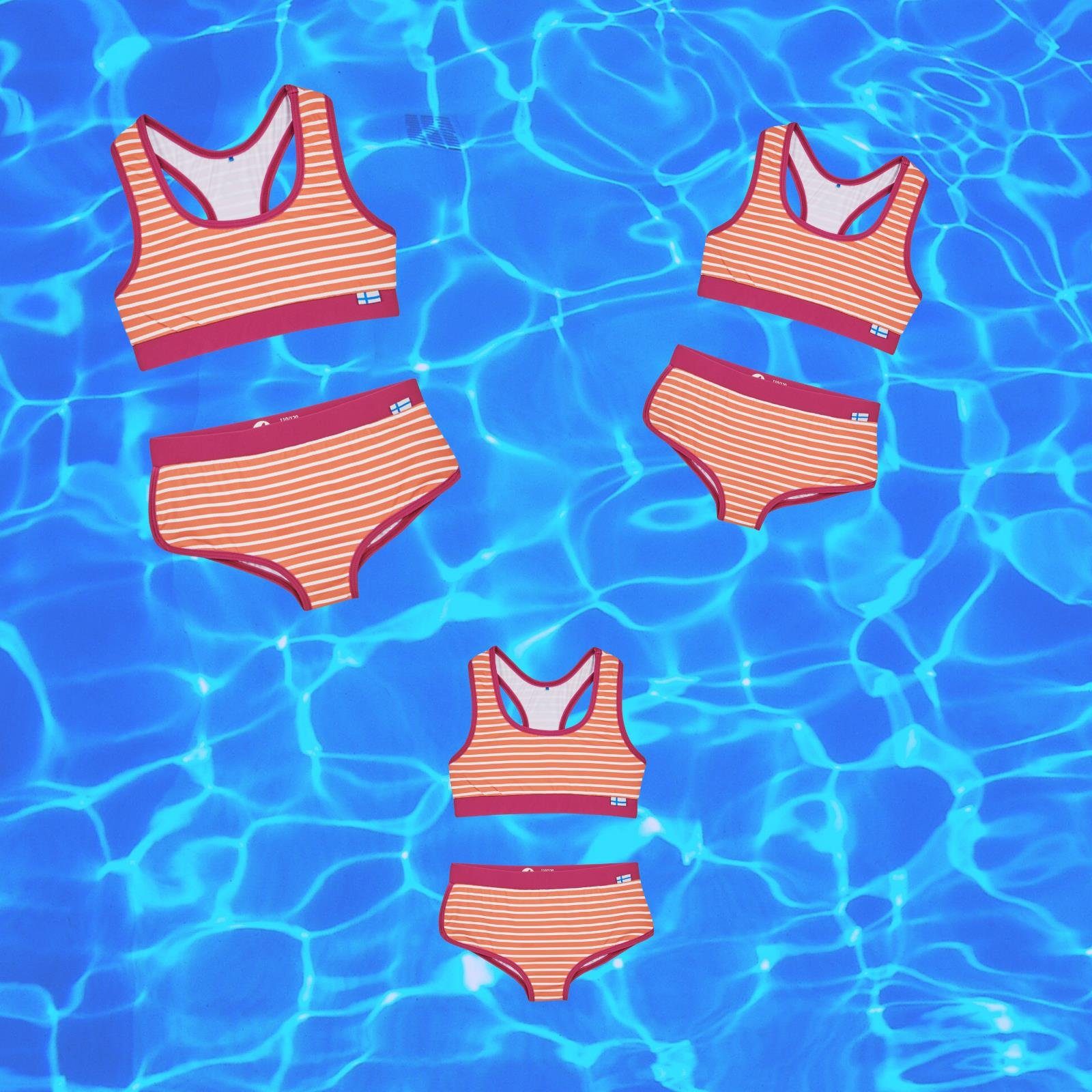 Beachwear Mädchen (Set) Triangel-Bikini Bikini zweiteilig Finkid Finkid Fox/Offwhite Luoto Bikini