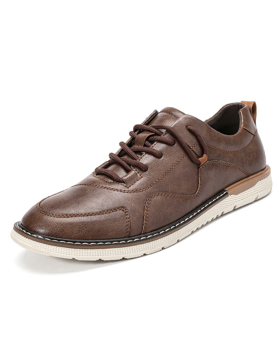 Allthemen Schnürschuh Herren Casual Komfortabel Schnürschuhe im Vintage-Design Freizeitschuh