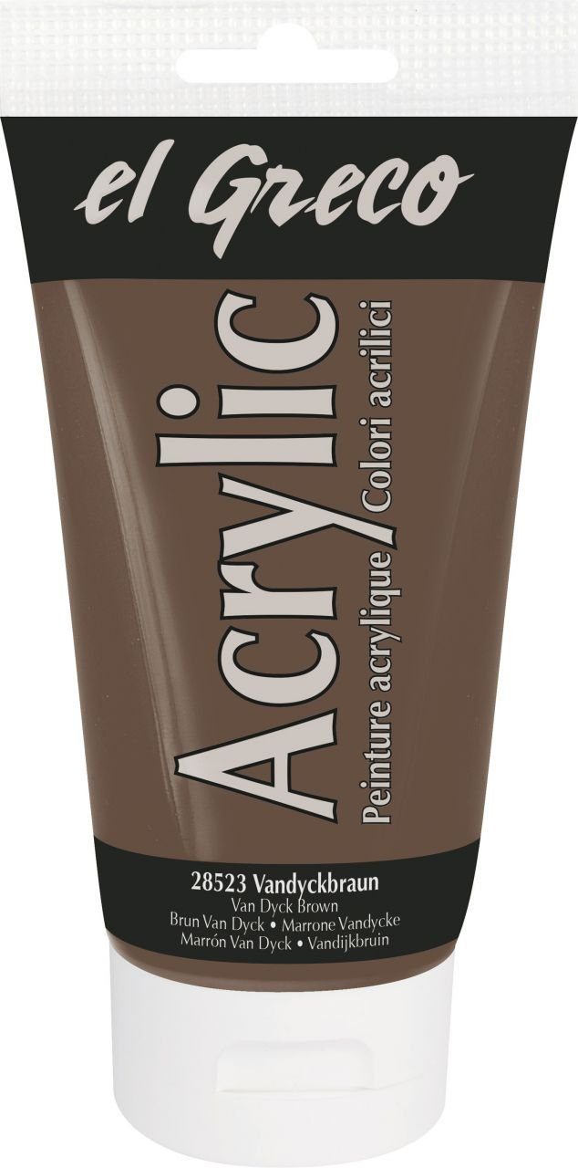 Kreul Acrylfarbe Kreul el Greco Acrylic Tube vandyckbraun 150 ml