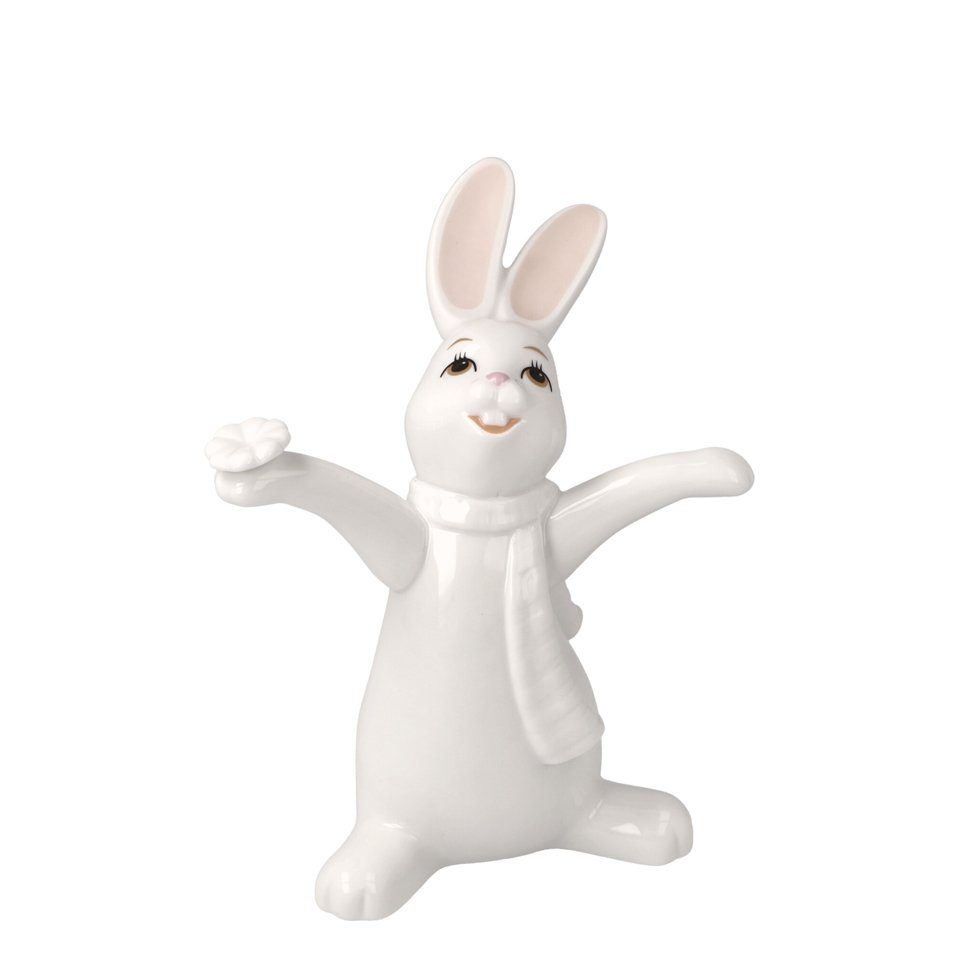 Goebel Osterhase Snow White "Oh Happy Day!", Hase mit Blümchen, Sammelfigur für Ostern