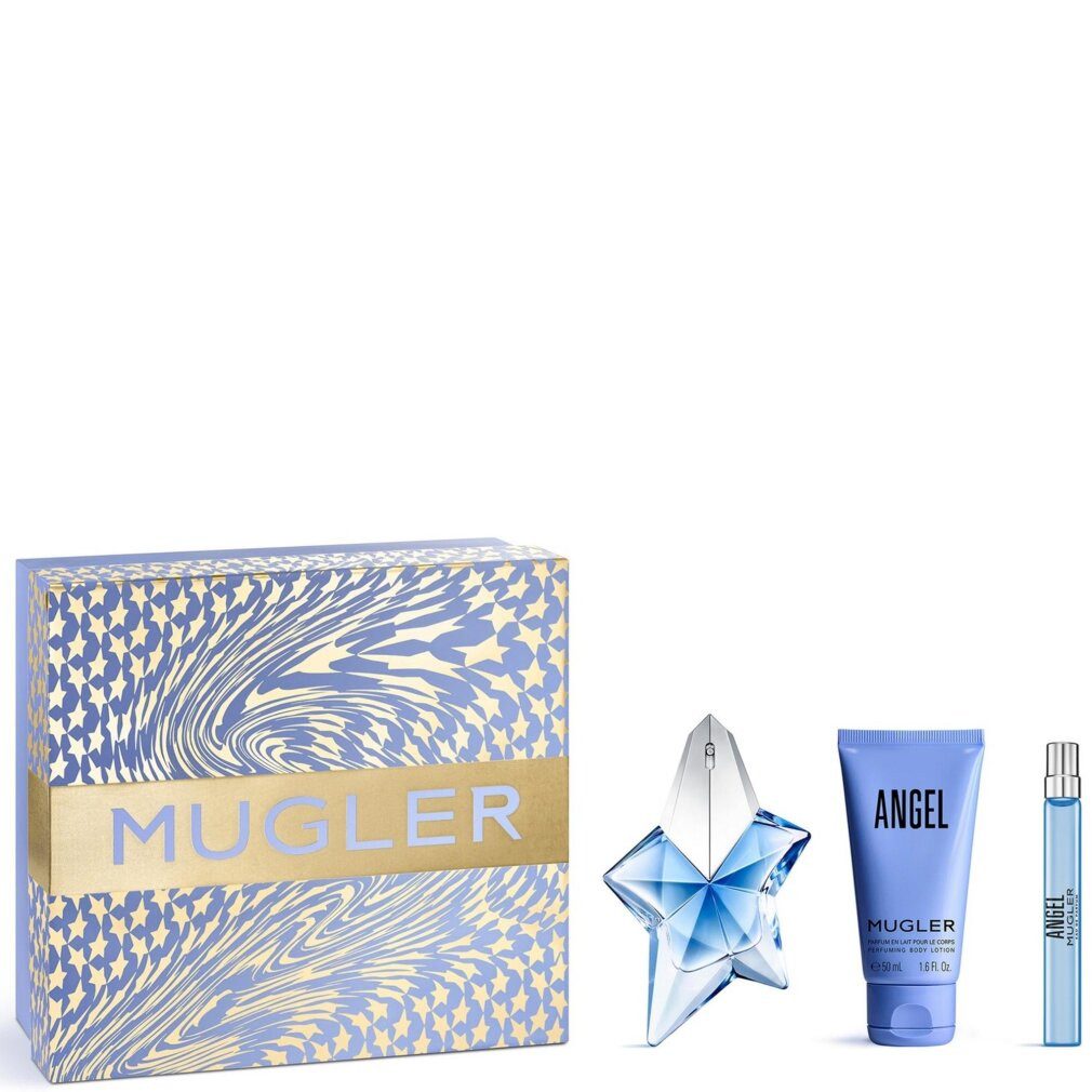 Mugler Duft-Set Mugler Angel Eau de Parfum 50 ml + 10 ml + Blau 50 ml