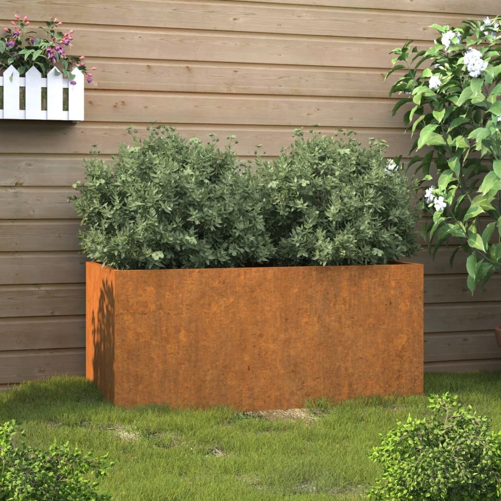 vidaXL Pflanzkübel, Pflanzkasten 62x30x29 cm Cortenstahl günstig online kaufen