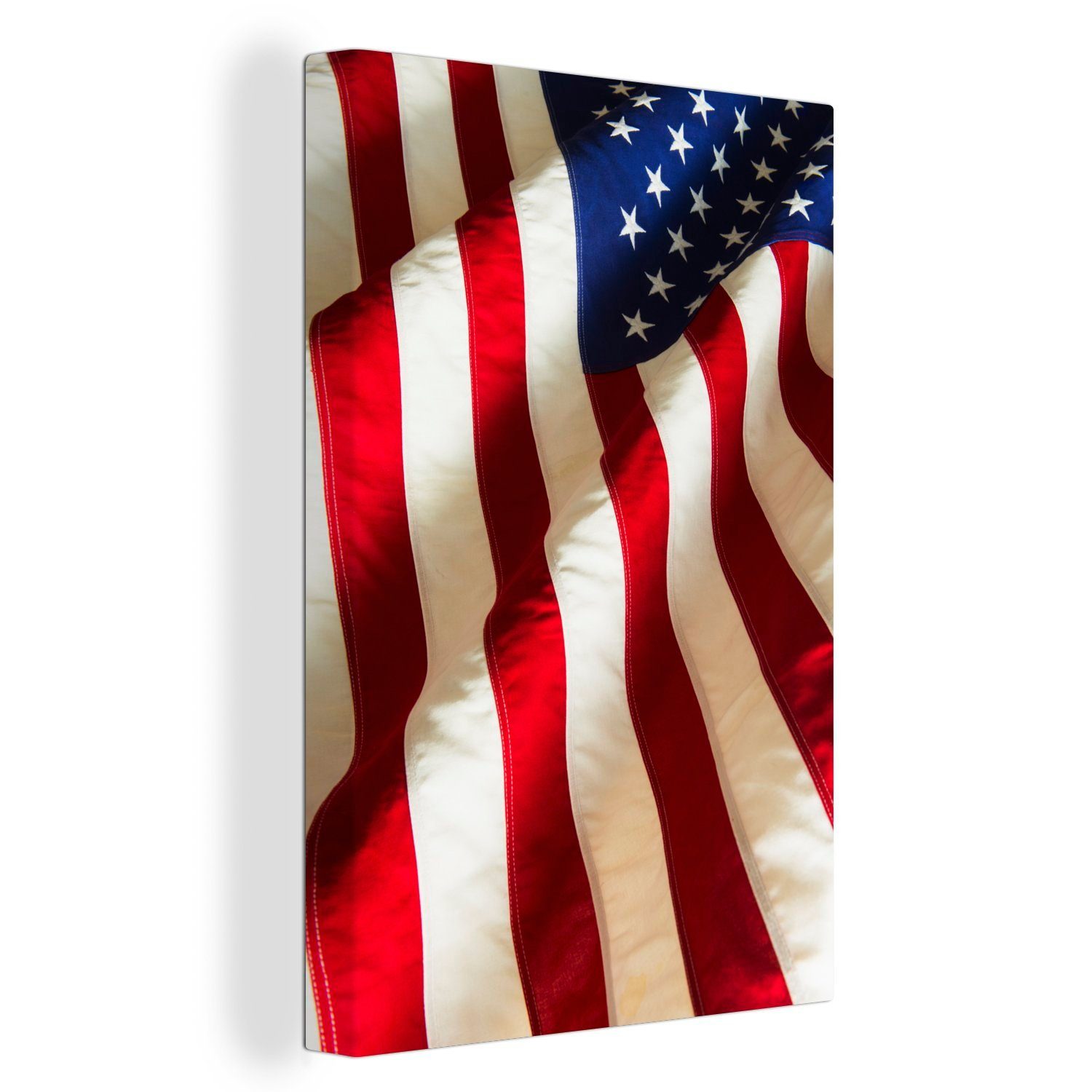 OneMillionCanvasses® Leinwandbild Flagge der Vereinigten Staaten, (1 St), Leinwandbild fertig bespannt inkl. Zackenaufhänger, Gemälde, 20x30 cm