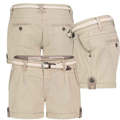 Eight2Nine Bermudas Short Bermuda kurze Hose Sommer Chino Shorts stoff Hotpants mit Gürtel