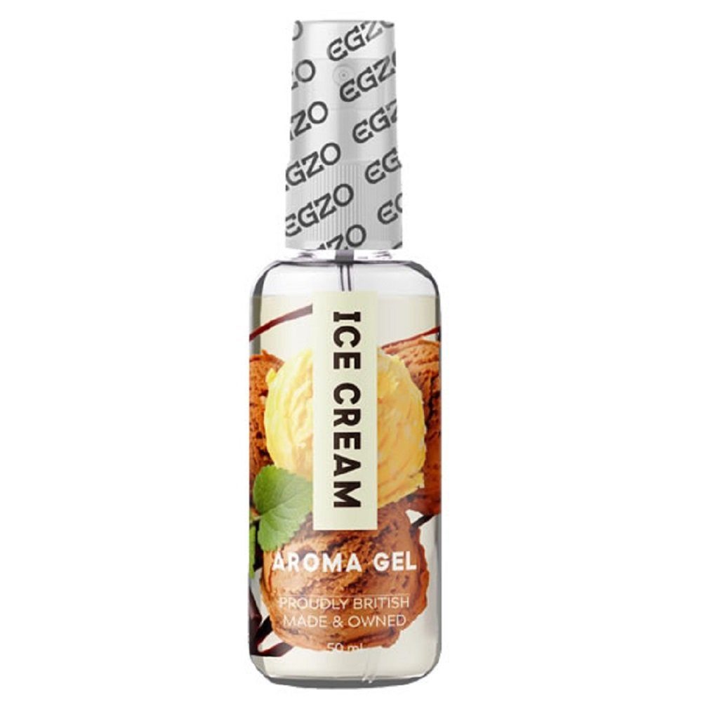 EGZO Gleitgel Aroma Gel «Ice Cream», Eiscreme-Geschmack, Flasche mit 50ml, 1-tlg., aromatisches Gleitgel für köstlichen Oralsex