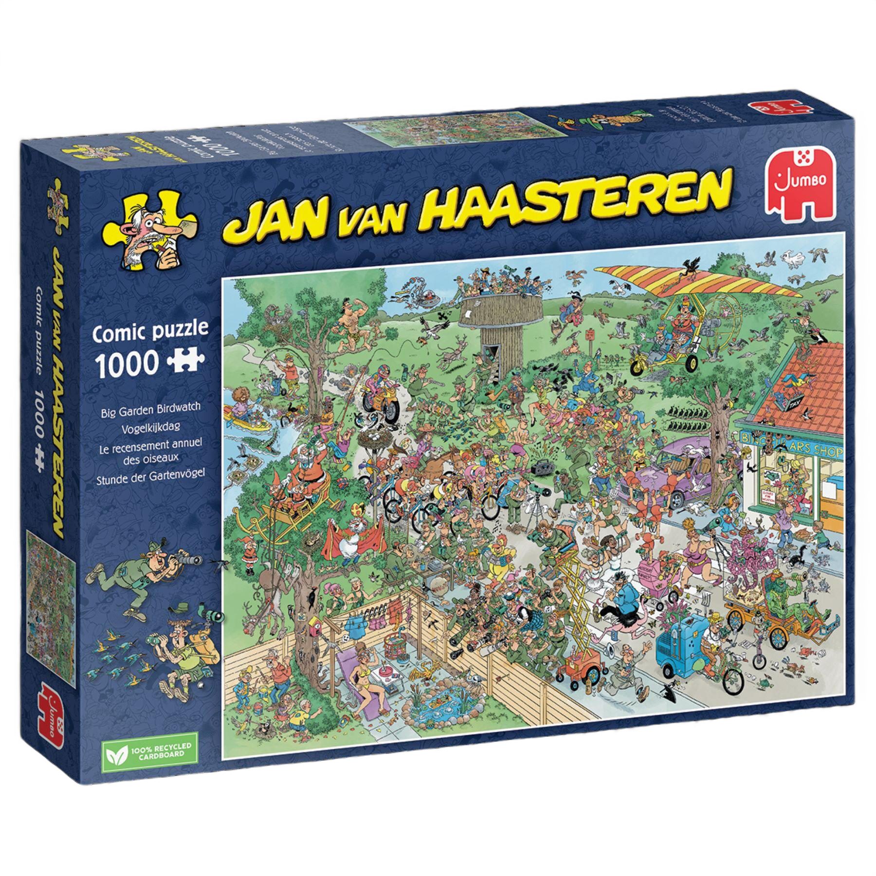 Jan van Haasteren Puzzle Jan van Haasteren - Stunde der Gartenvögel - 1000 Teile Puzzle, 1000 Puzzleteile