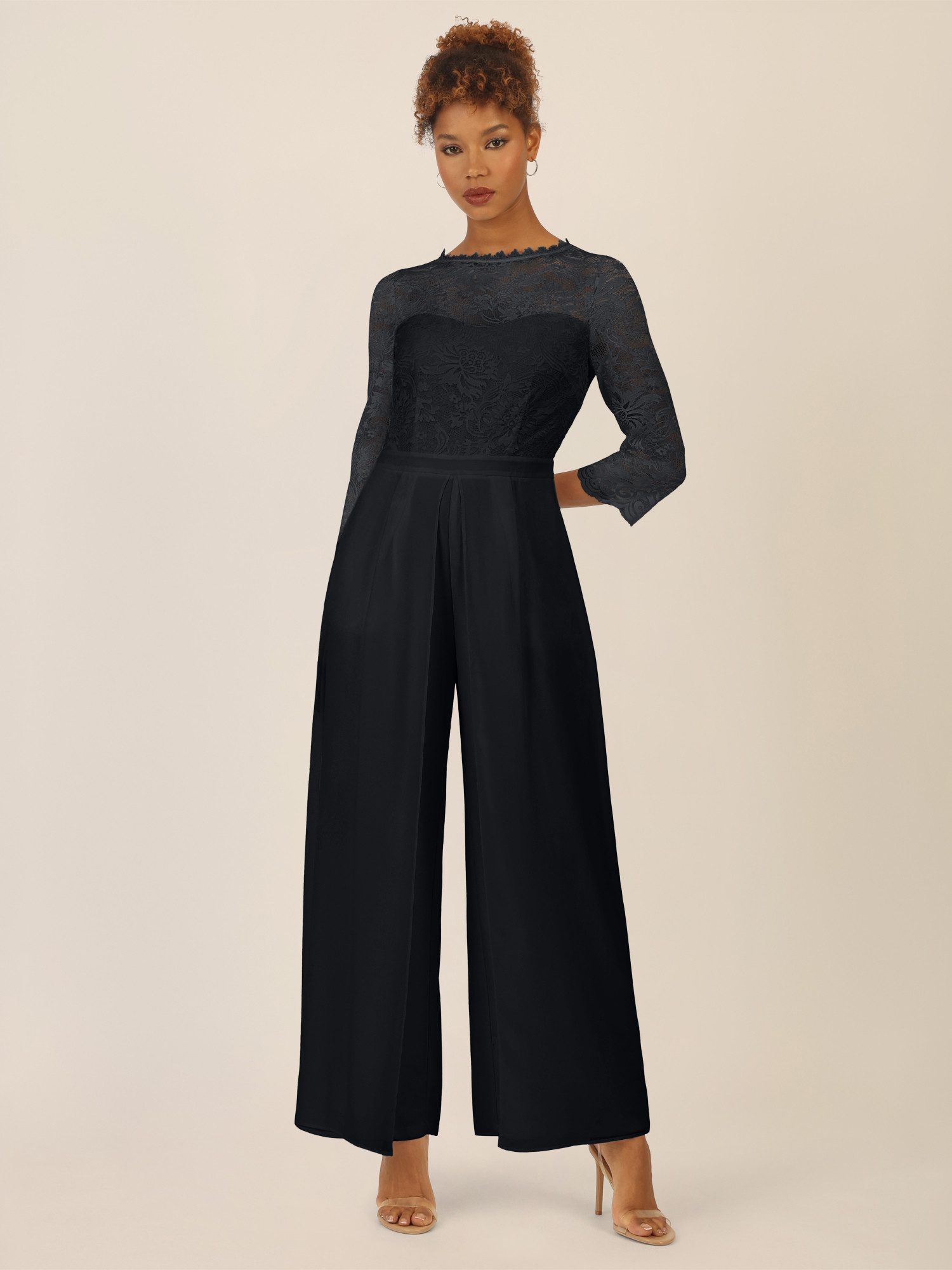 Apart Jumpsuit mit Spitzentop und weitem Bein günstig online kaufen