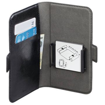 Hama Handyhülle Universal Booklet 4" bis 5,4" Klapp-Tasche Black, Schutz-Hülle Case Bag Book-Cover Etui Kartenfach Magnet-Verschluss
