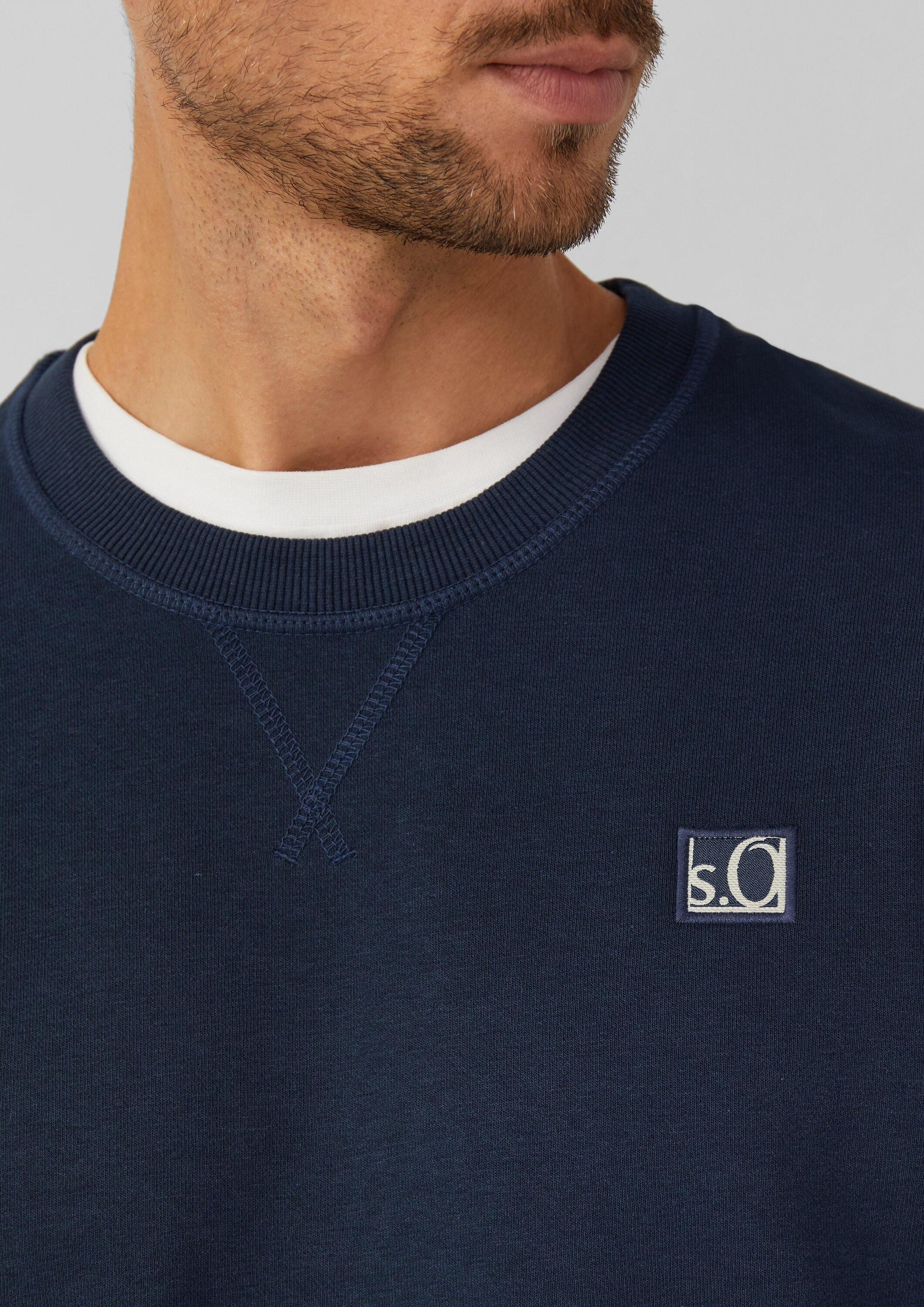 s.Oliver Sweatshirt Sweatshirt Weiches Sweatshirt aus Baumwollmix mit Crew Neck