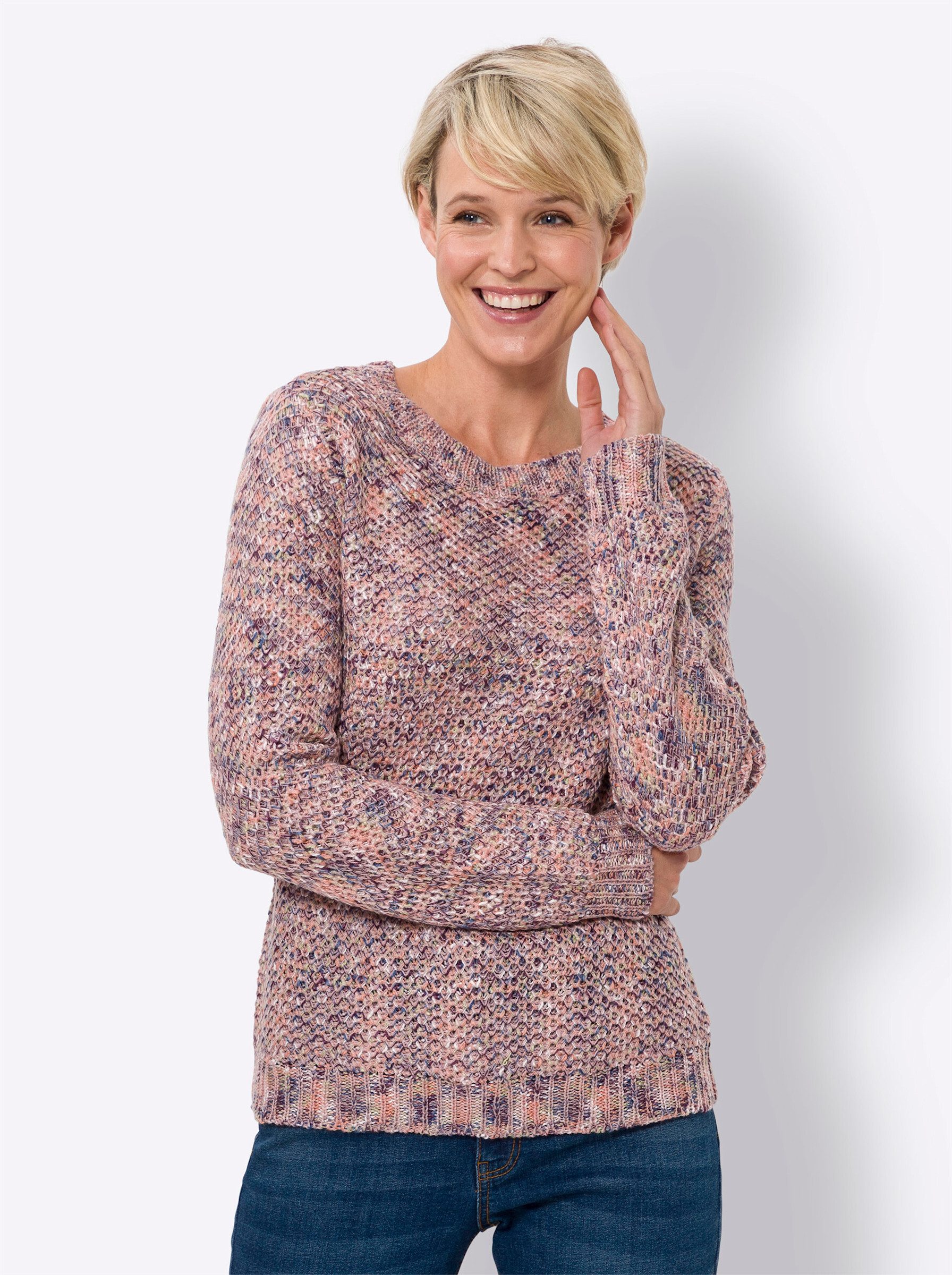 Sieh an! Strickpullover Rundhalspullover . günstig online kaufen