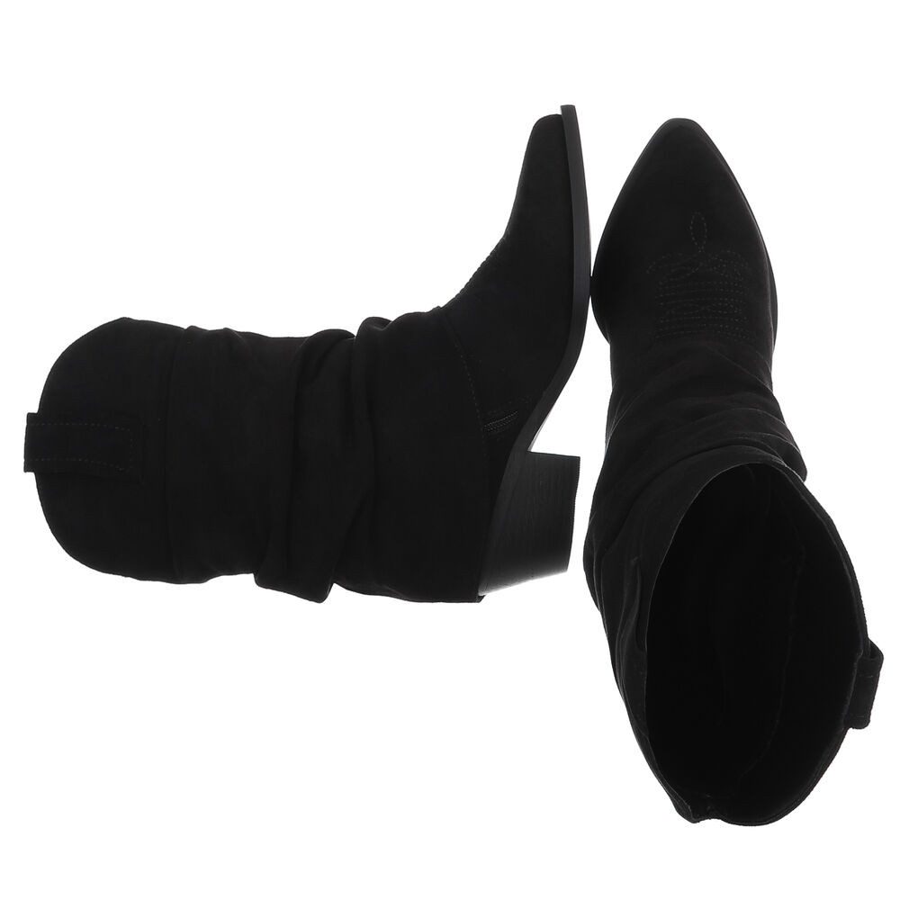 Ital-Design Elegante Damen-Stiefel mit Blockabsatz und einzigartigem Design günstig online kaufen