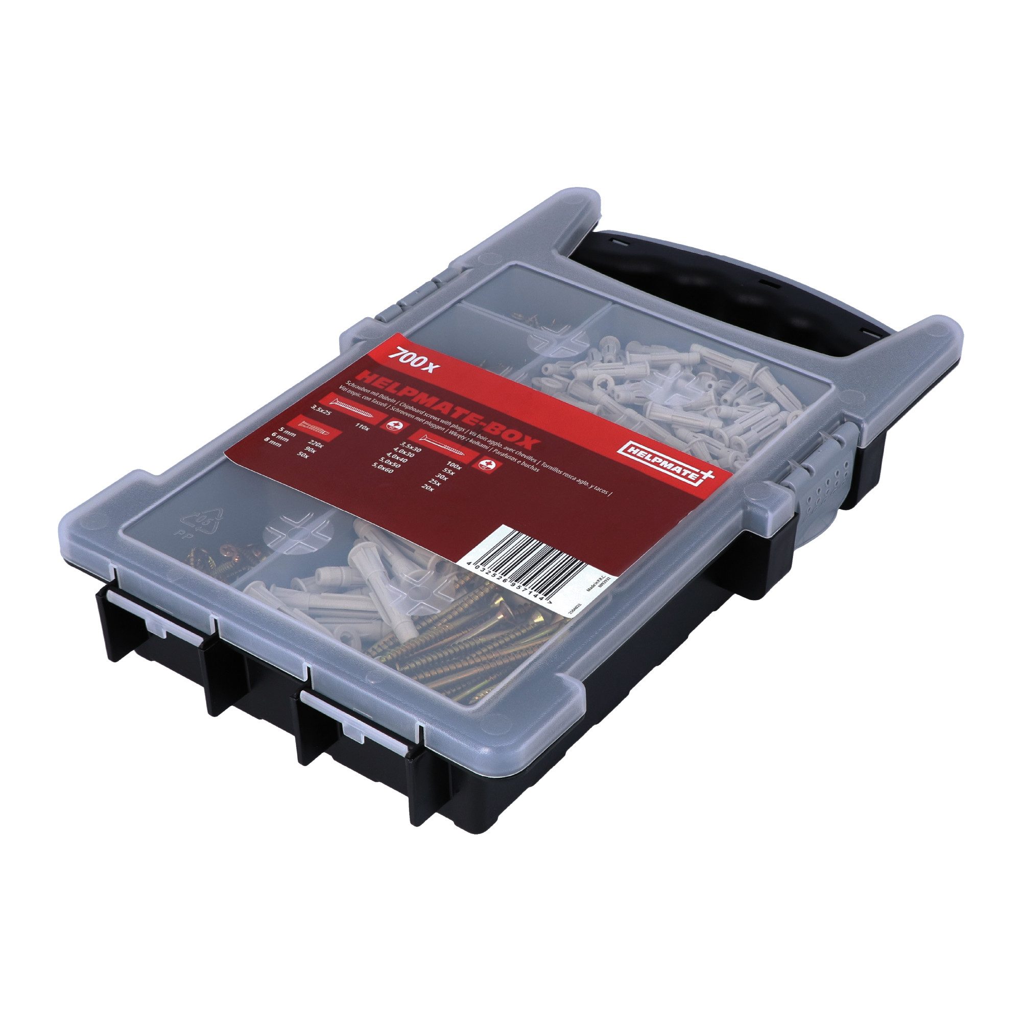 Schrauben-Set HELPMATE Schrauben und Dübelset PZ - 340 Dübel & 360 Universalschraub