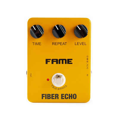 FAME Musikinstrumentenpedal, (Fiber Echo Delay Gitarreneffektgerät mit klassischem Band-Echo Sound), Fiber Echo, Delay Gitarreneffektgerät, Band-Echo Sound