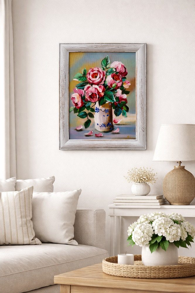 Xlmoebel Gemälde Handgemaltes abstraktes Ölbild auf Leinwand modernes Sofort, Stillleben, Hergestellt in Europa