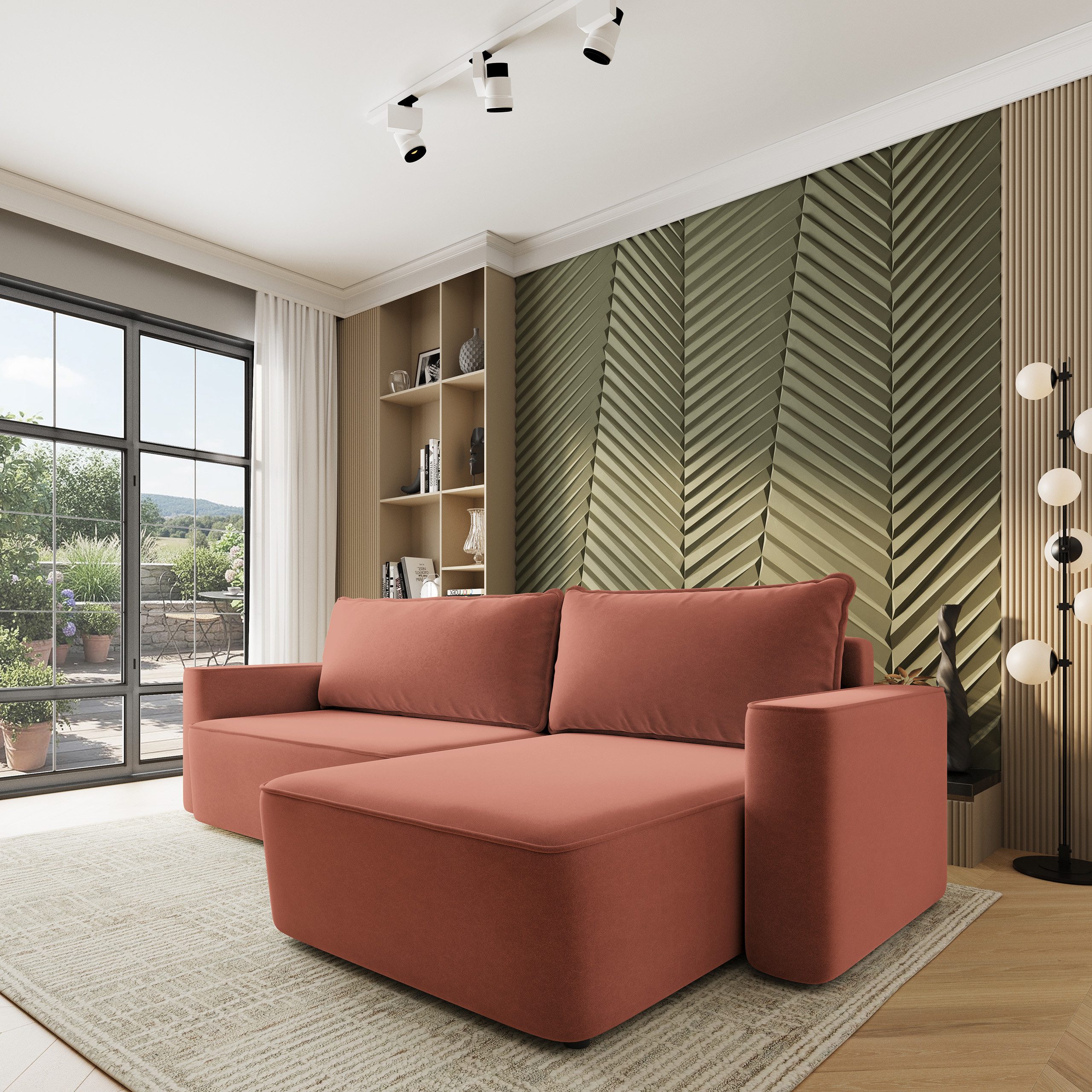 Masseno Ecksofa BELARO mit Schlaffunktion L-Form, Sofa mit Bettkasten
