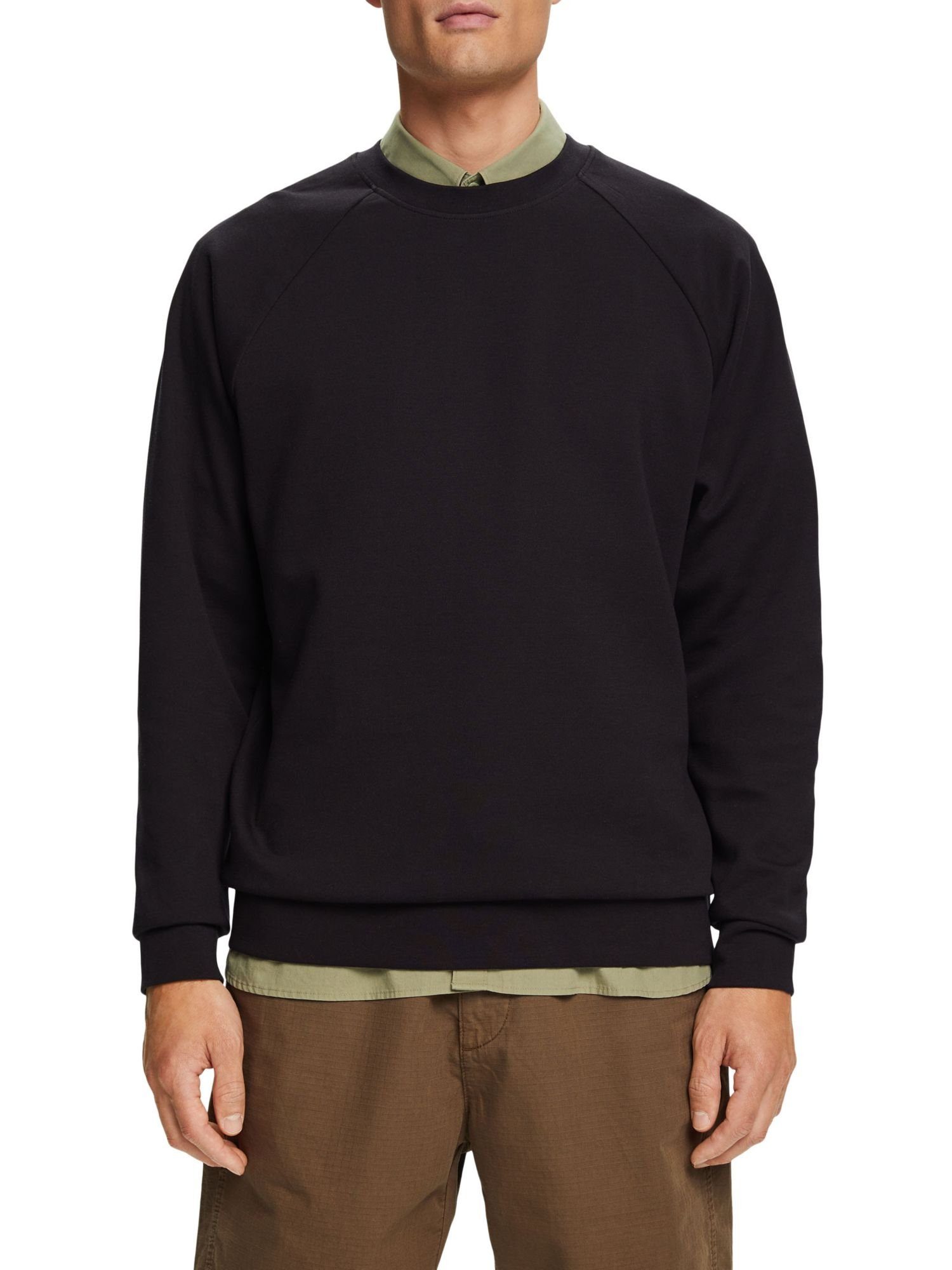 Esprit Collection Sweatshirt Klassisches Baumwollmix (1-tlg) Sweatshirt, BLACK