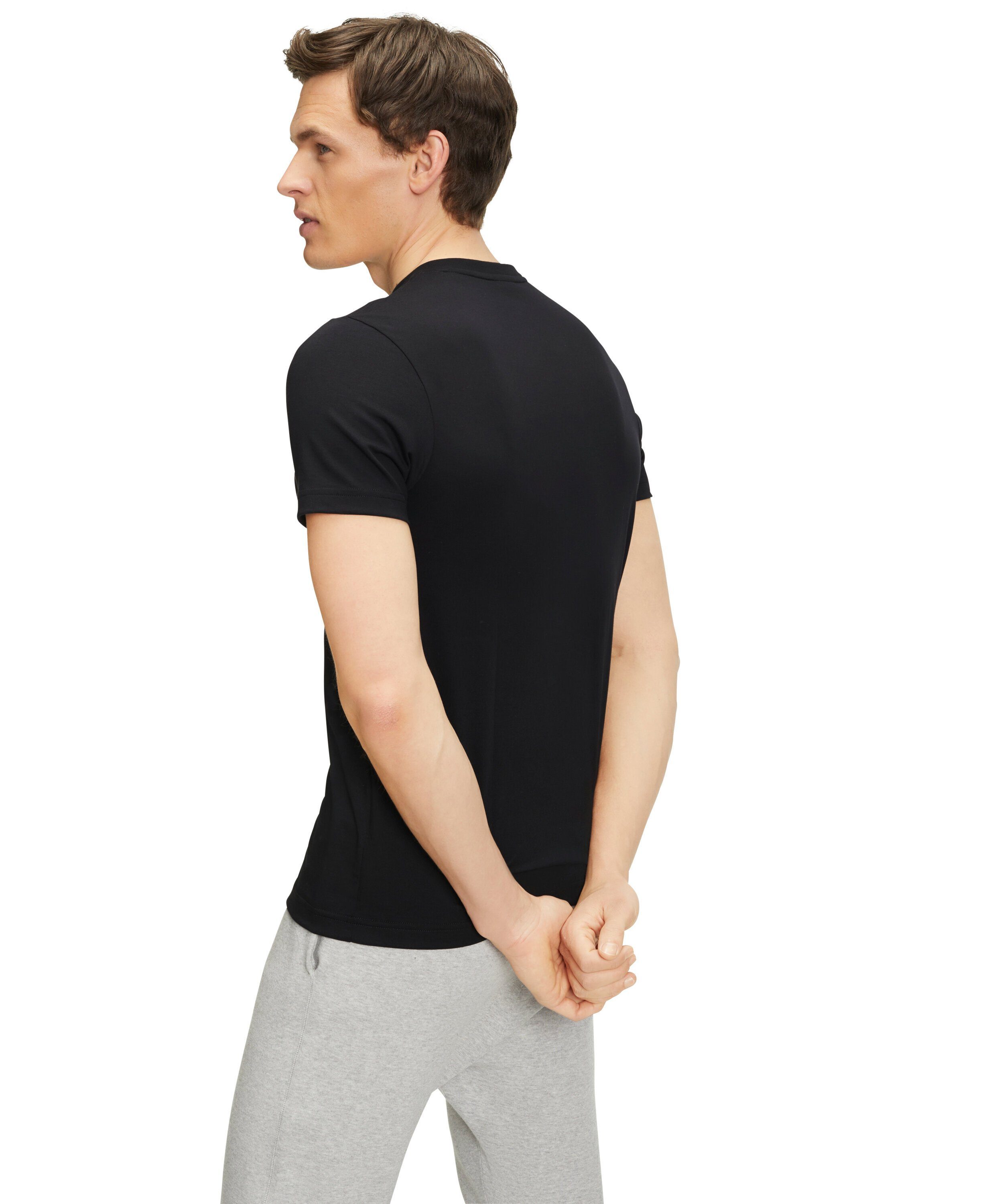 (3000) reiner Baumwolle (1-tlg) black aus FALKE T-Shirt