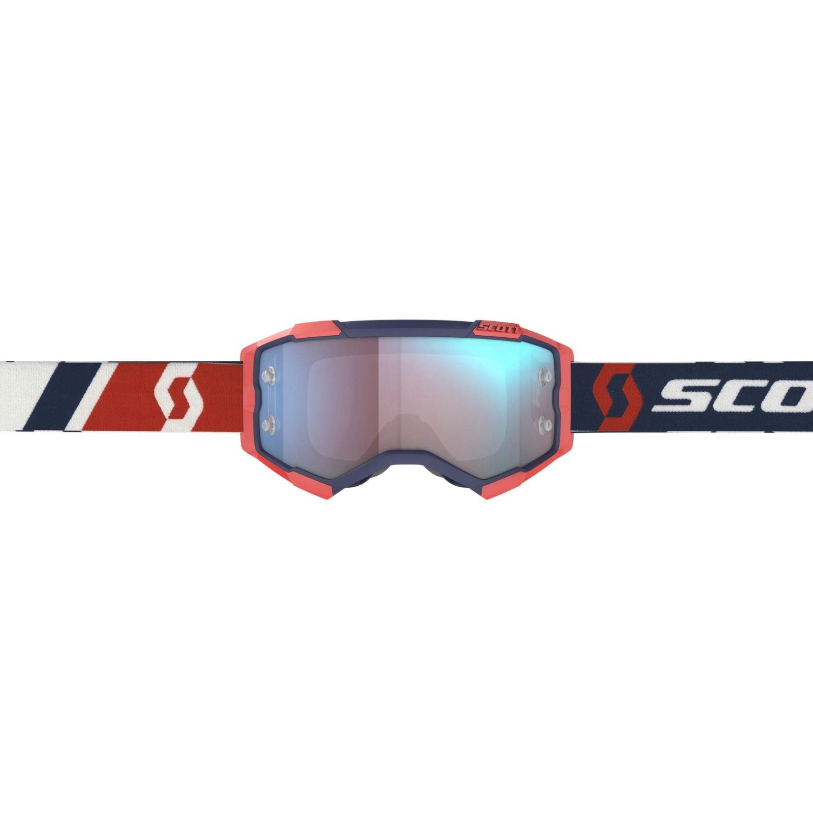 Scott Motorradbrille blau rot