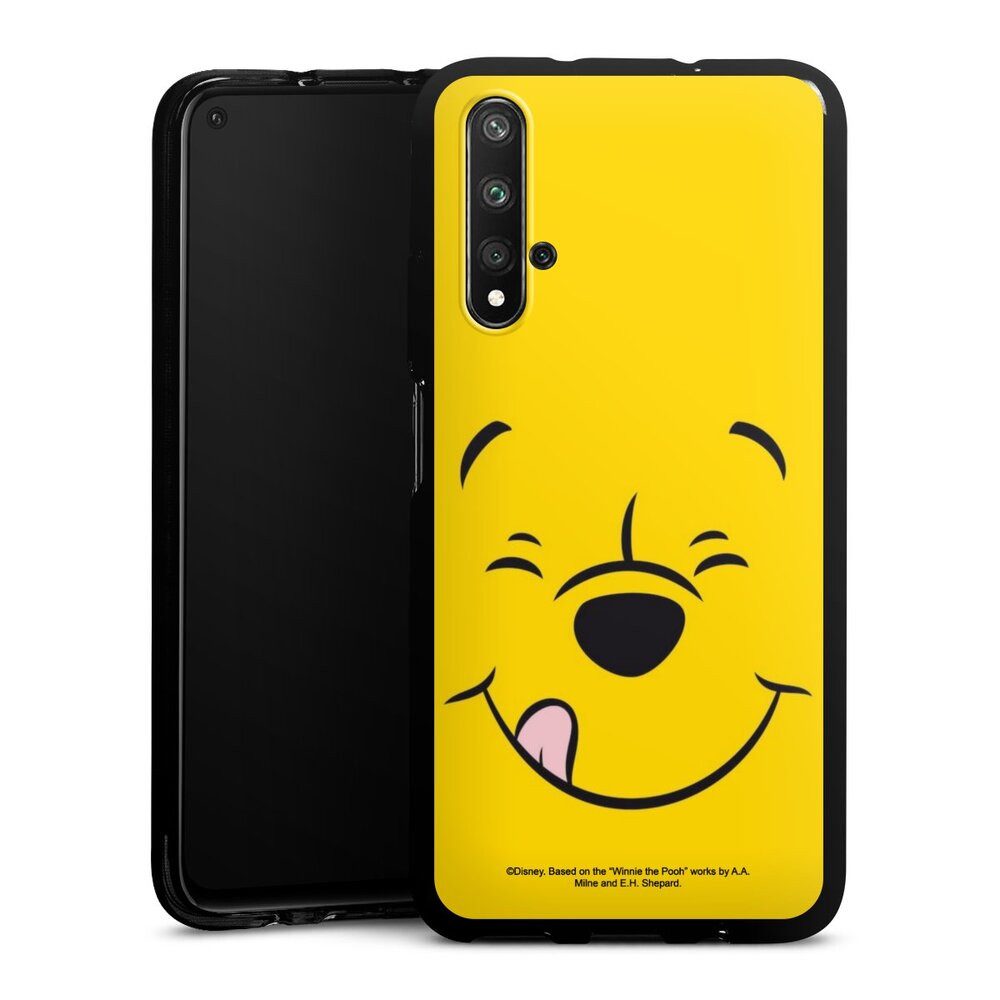 DeinDesign Handyhülle Winnie Puuh Offizielles Lizenzprodukt Disney Puuh Closeup, Huawei Nova 5T Silikon Hülle Bumper Case Handy Schutzhülle
