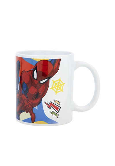 Spiderman Tasse Spider-Man Tasse Kinder-Becher Jungen, aus Keramik im Geschenkkarton
