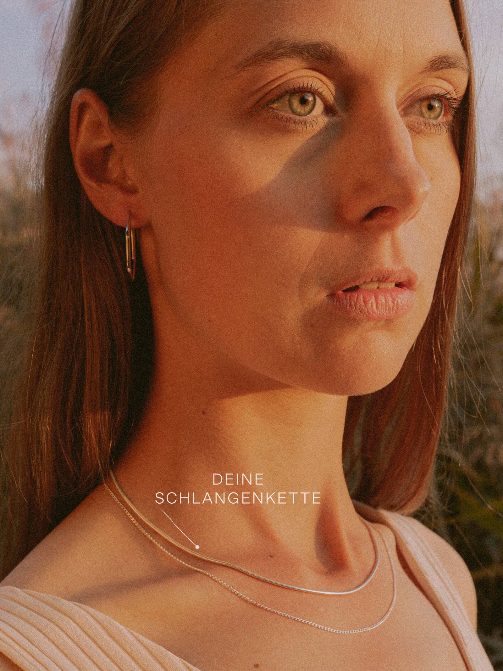 modabilé Silberkette Schlangenkette HEARTFELT, Damen Halskette günstig online kaufen