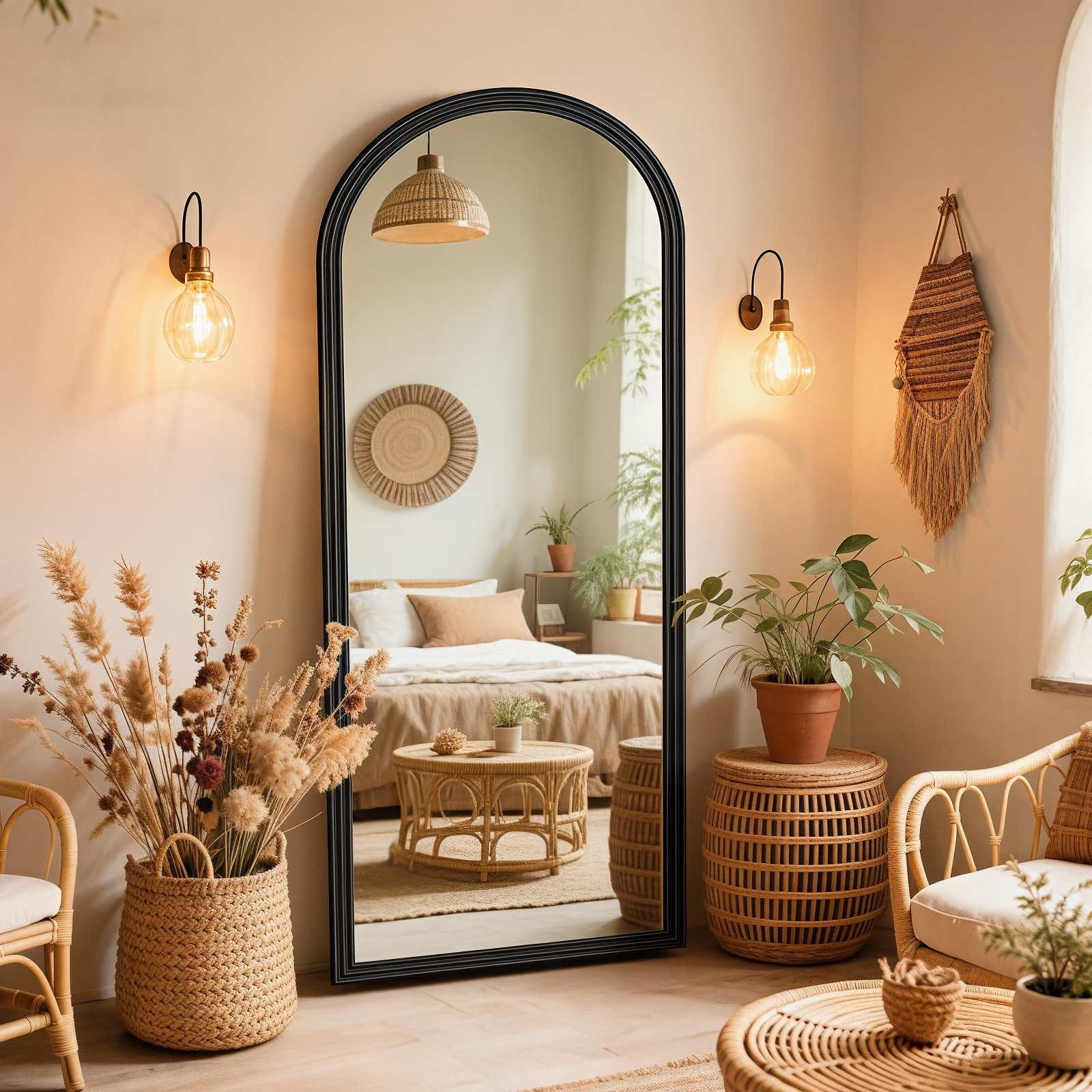 Yemaster Ganzkörperspiegel Ganzkörperspiegel 160x50 cm aus massivem Holz mi günstig online kaufen