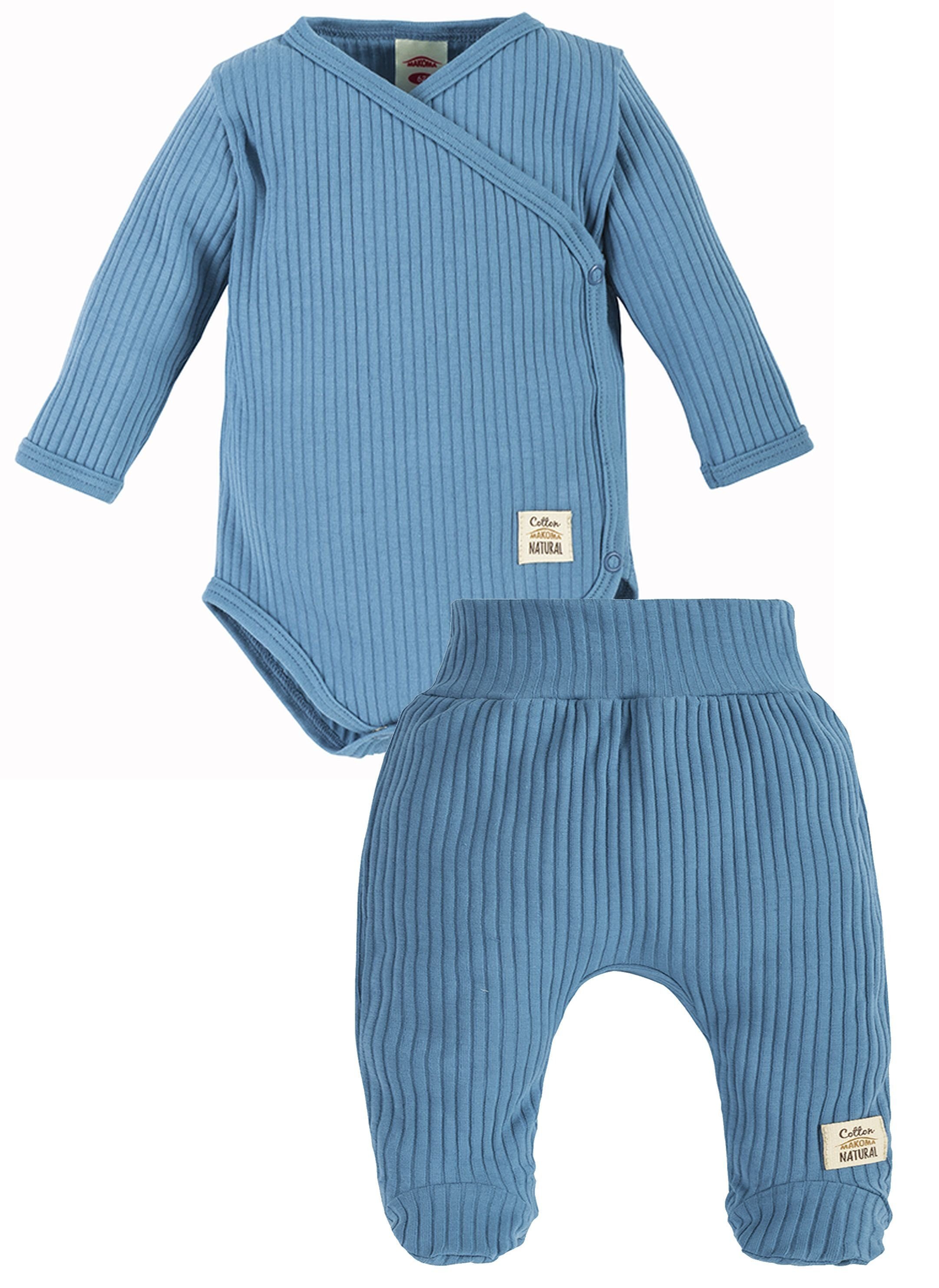 Erstausstattungspaket Baby Kleidung-Set Wickelbody & Hose mit Fuß Neutral -Harmony-