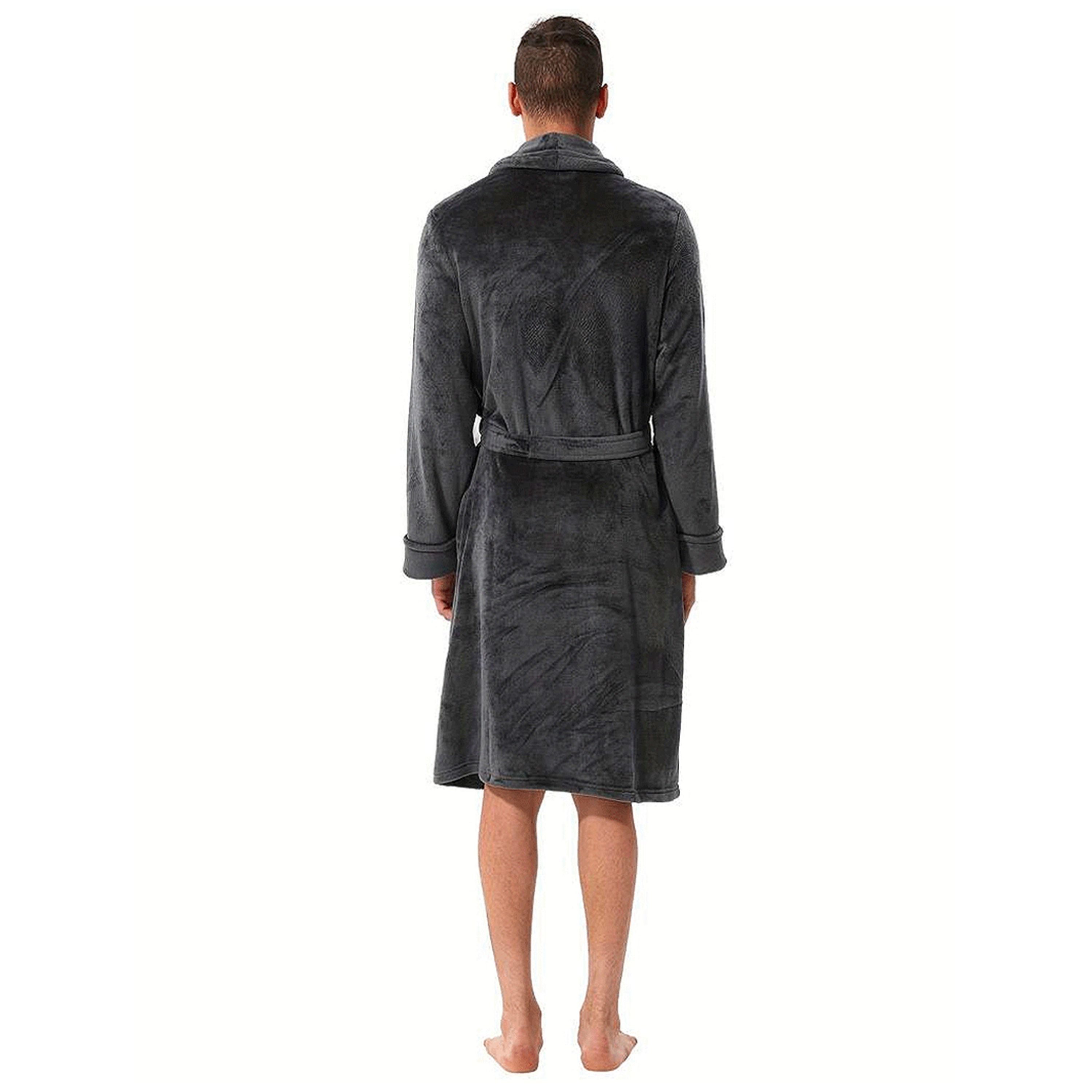 TEXEMP Unisex-Bademantel Bademantel Morgenmantel Fleece Herren günstig online kaufen