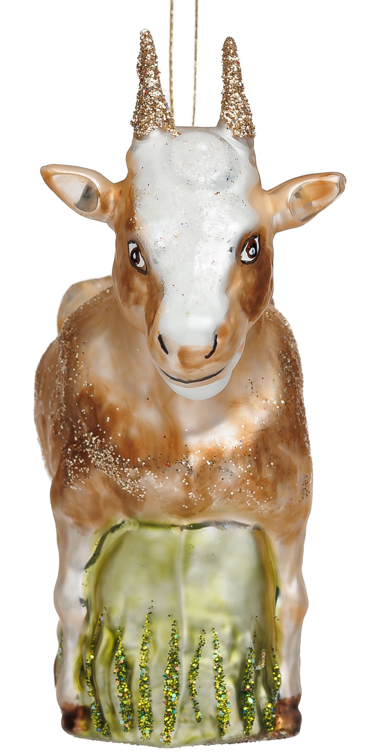 SIKORA Weihnachtsbaumkugel Ziegenbock Besondere Weihnachtskugel Glas Figur Anhänger - BS799, Christbaumschmuck - Traditionell, authentisch & außergewöhnlich – Bild 3 von 4