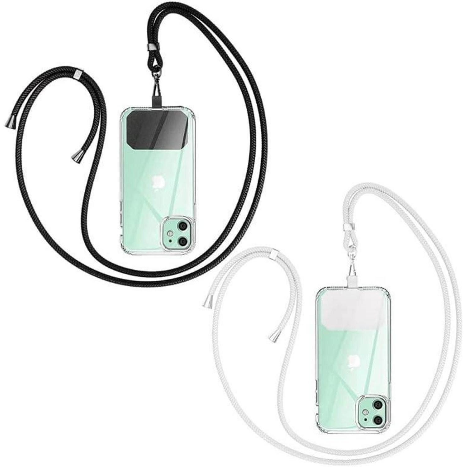 LuxusKollektion Handytasche Handyband Universal Umhängen Smartphone Kette Hülle Schwarz weiß